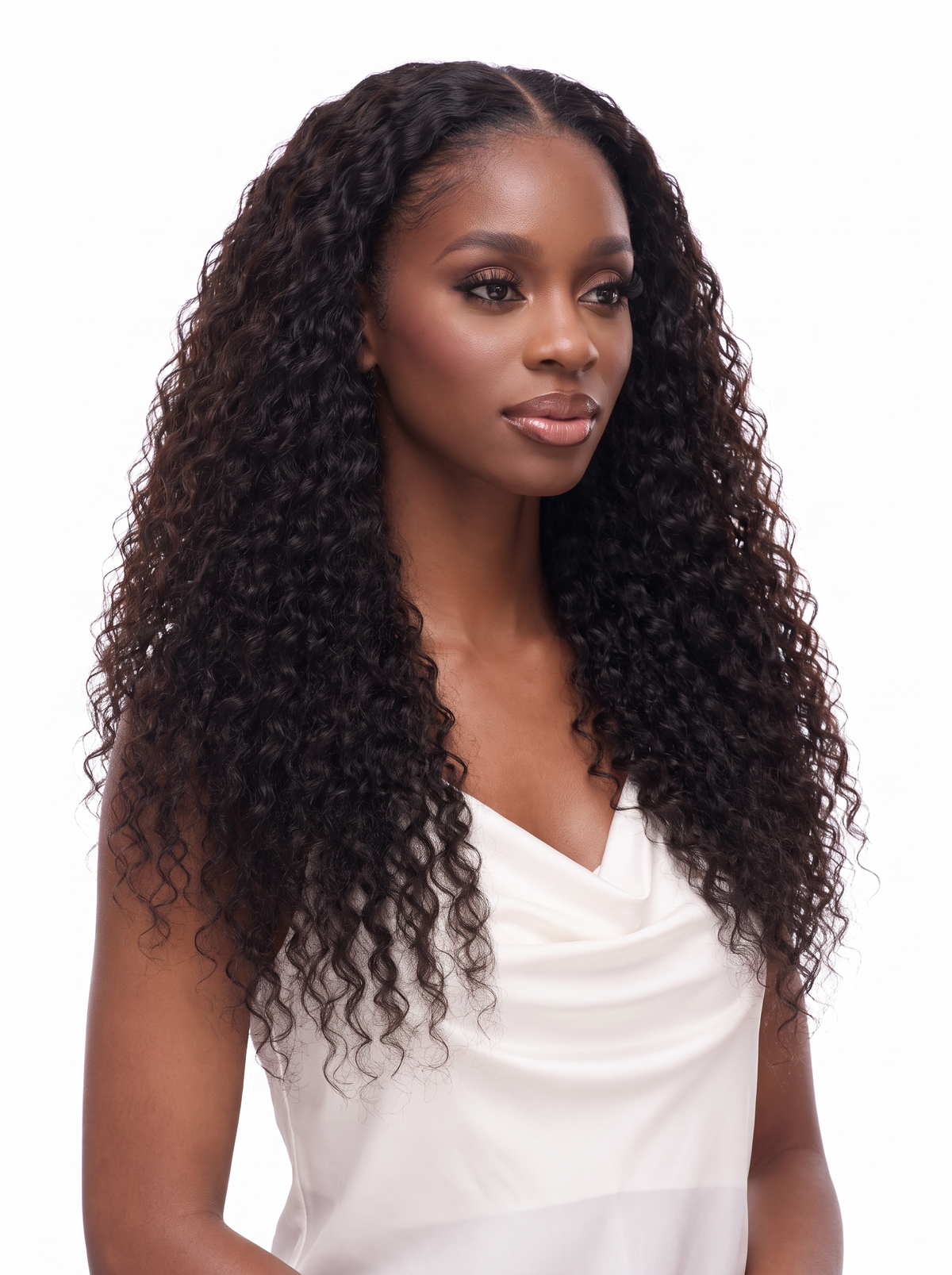 Brazilian Curly Wavy U/V-Part Wig