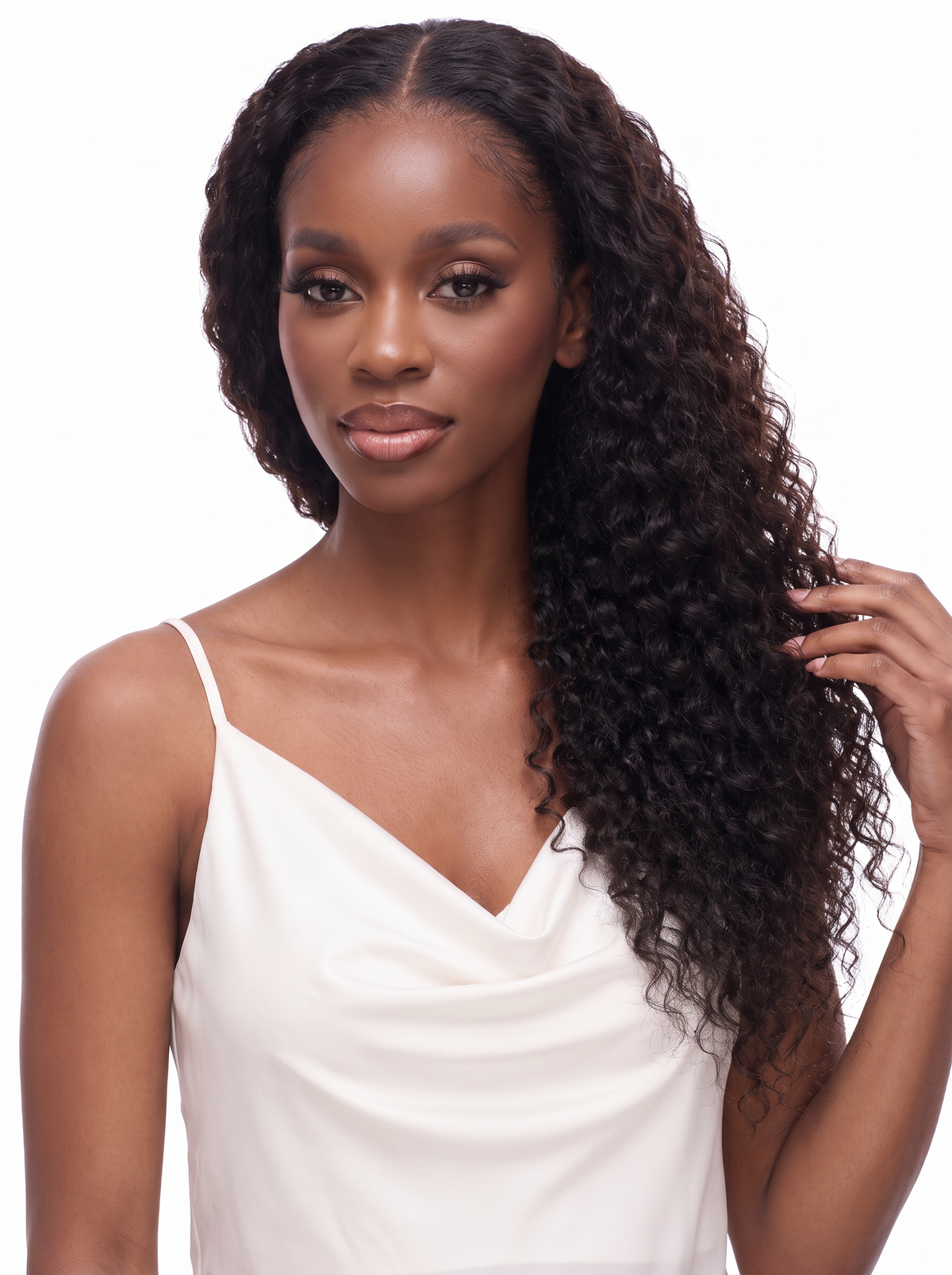 Brazilian Curly Wavy U/V-Part Wig