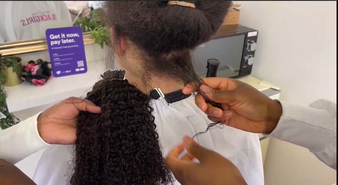 Curly Microlinks (I-tip) Extensions- Kinky Curly Straight Coarse Afro
