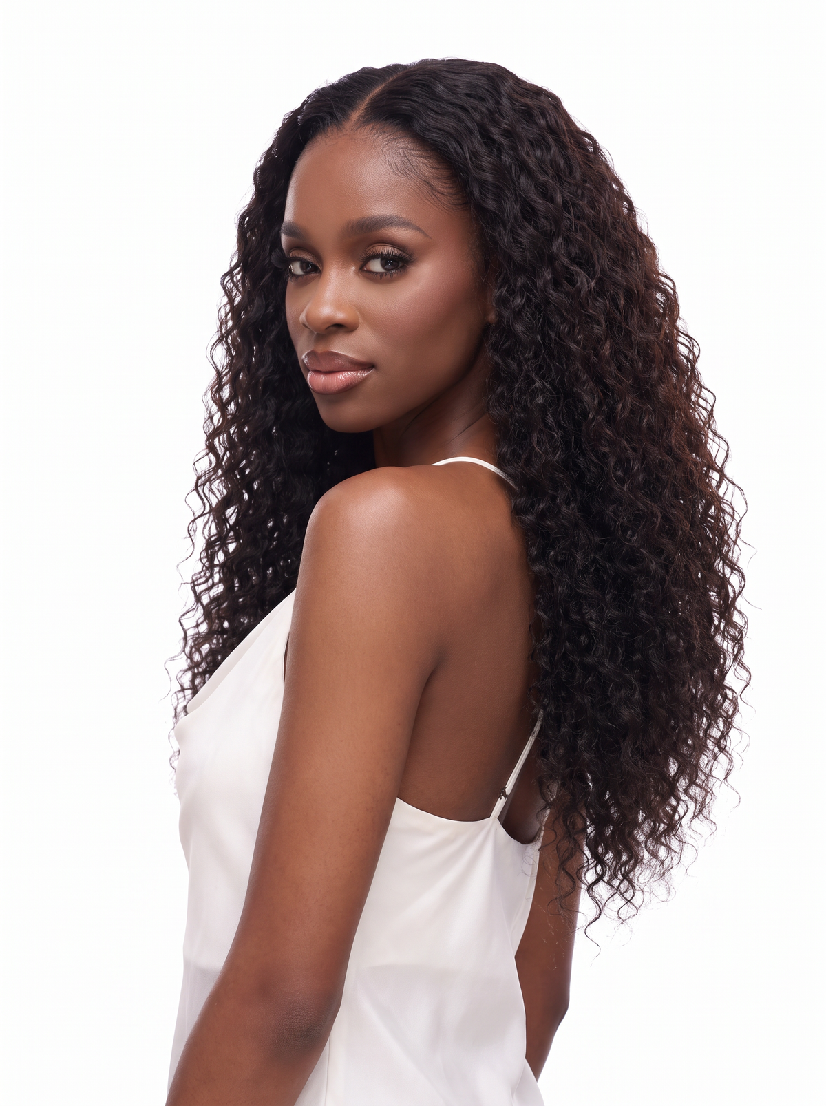 Brazilian Curly Wavy U/V-Part Wig