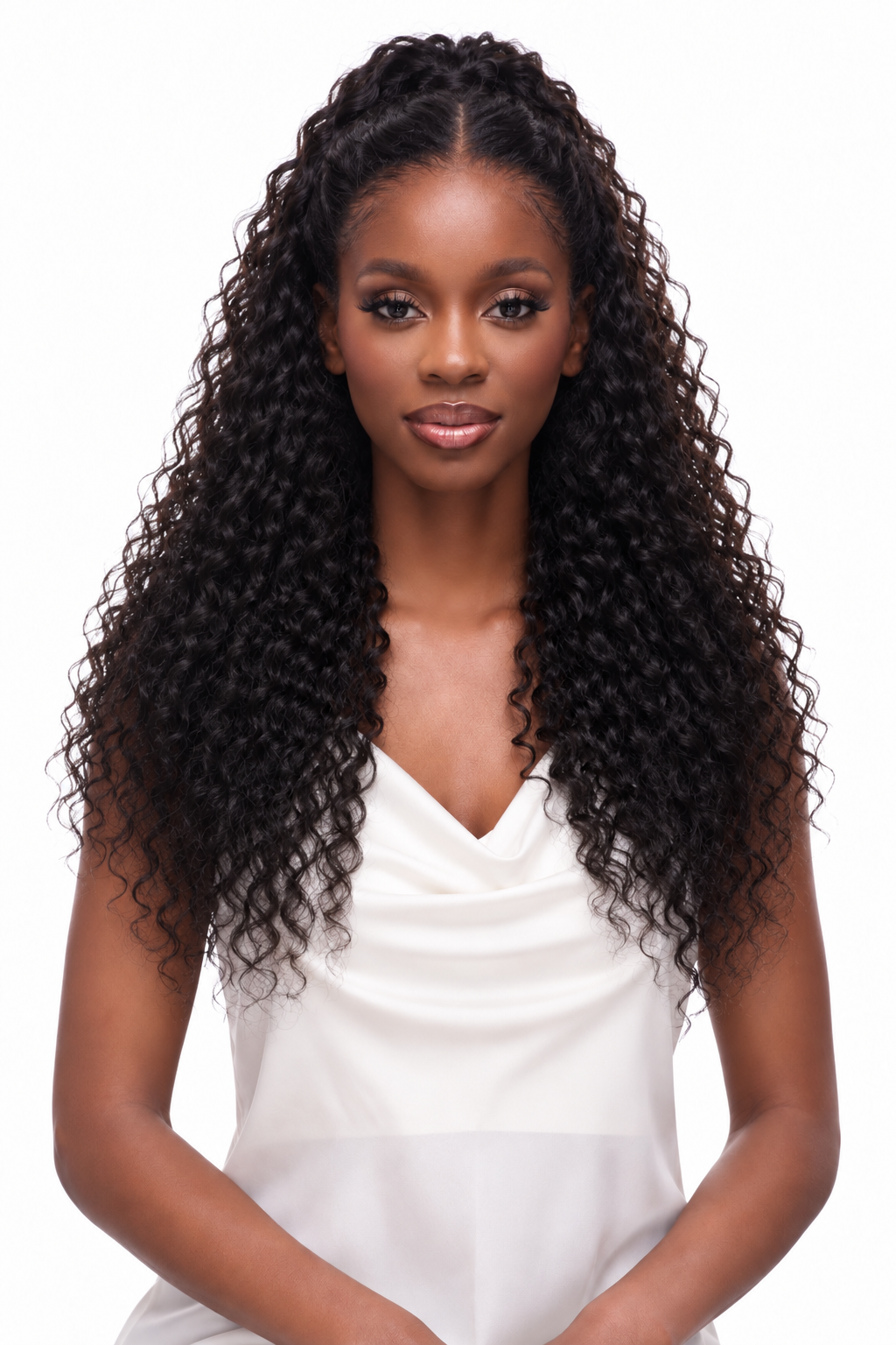 Brazilian Curly Wavy U/V-Part Wig