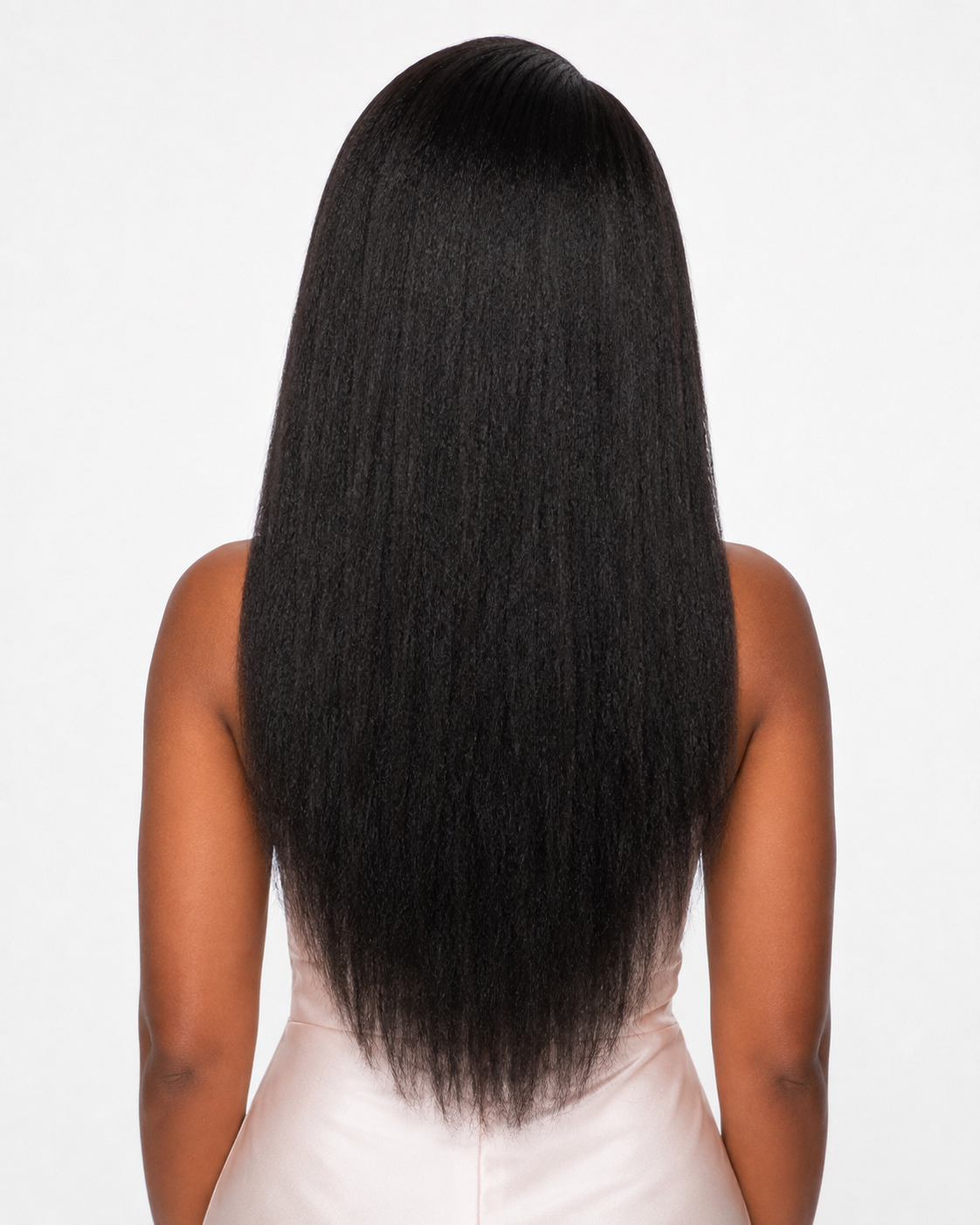 Kinky Straight Yaki Lace Front Glueless Wig 13x4/ 5x5