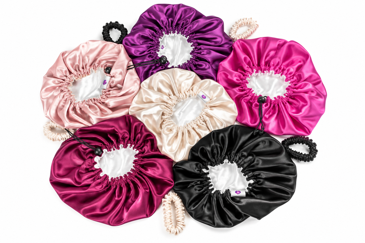 Double-sided High quality Adjustable Satin Bonnet