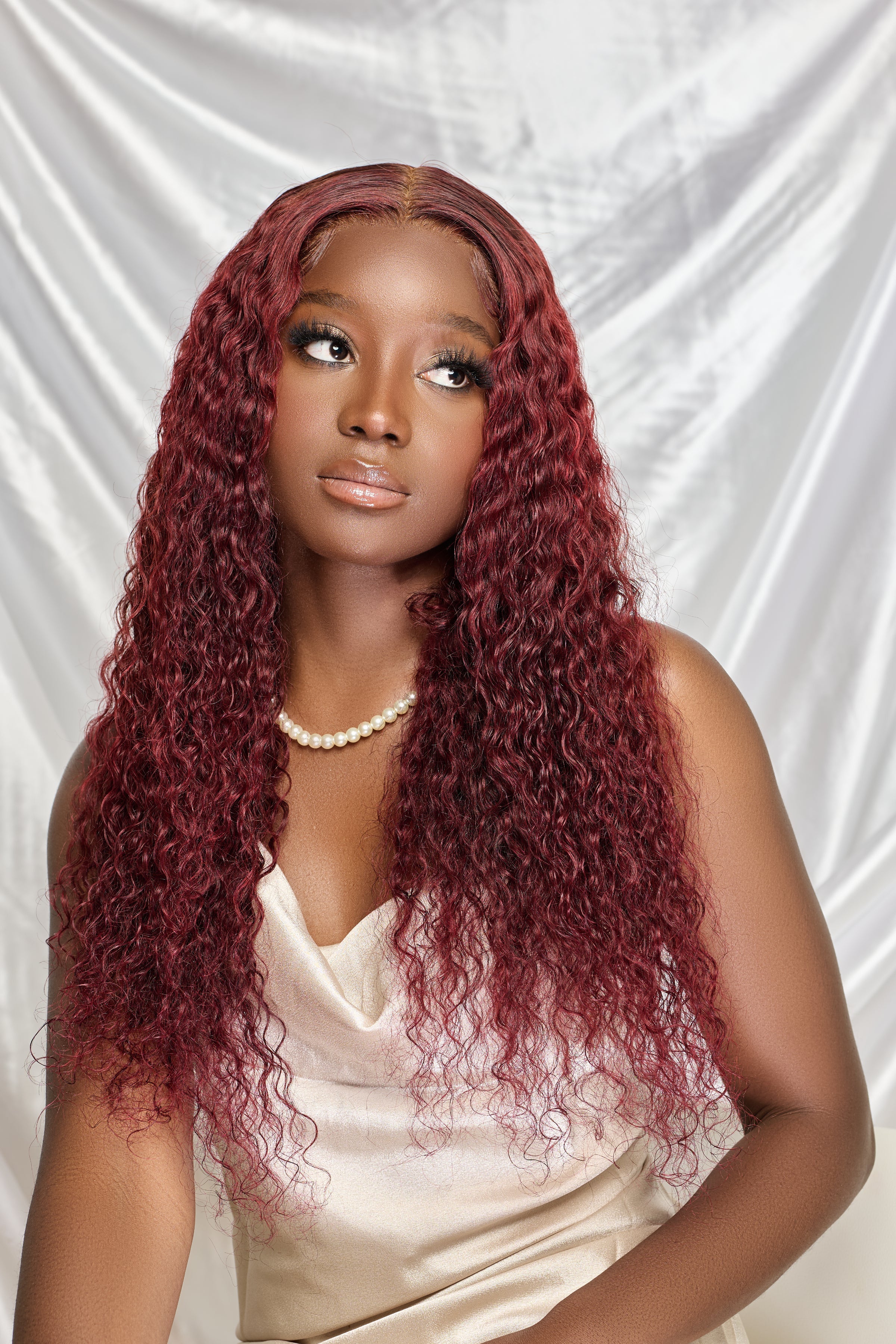 girl with red frontals