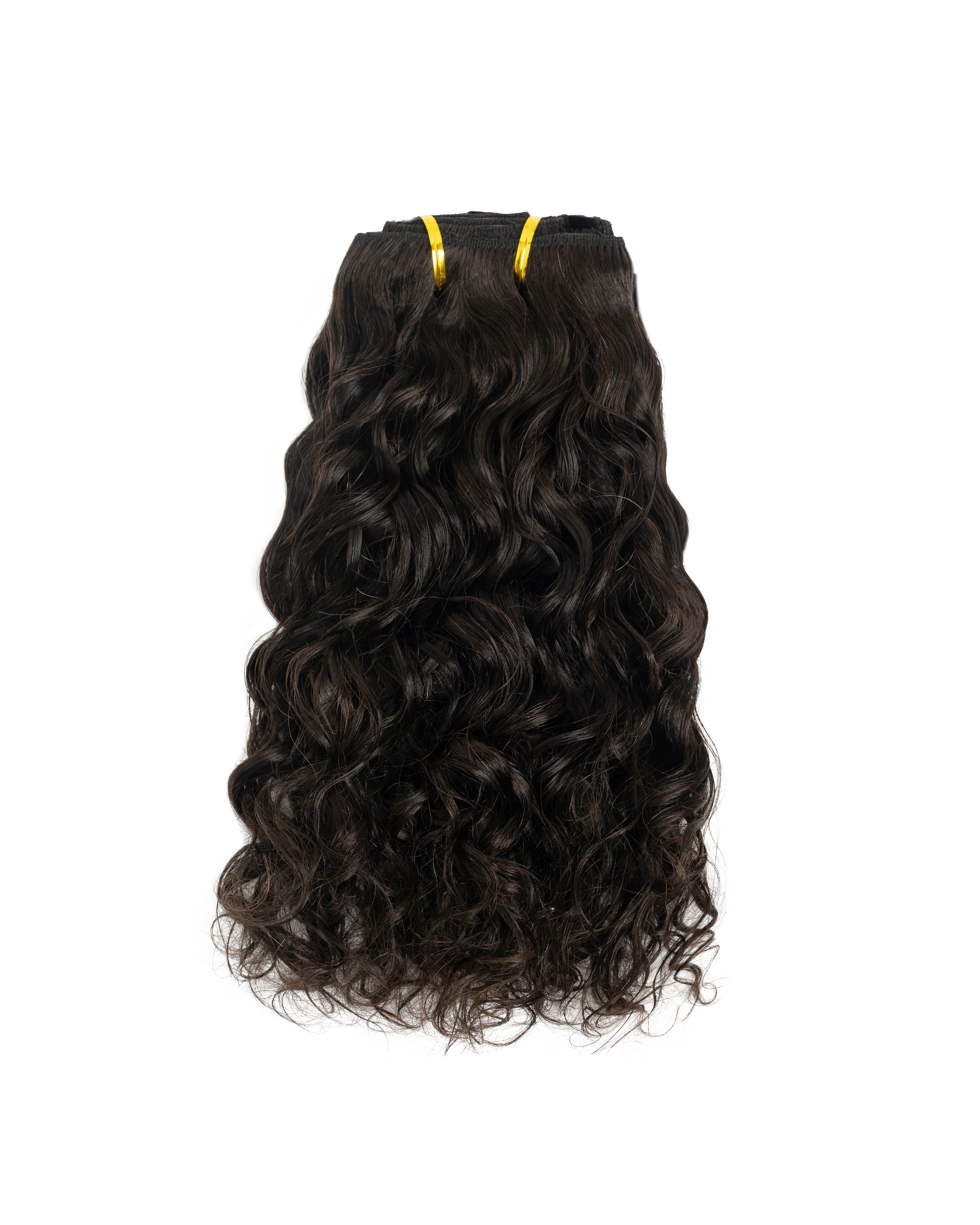 14 inch Brazilian curly human hair weft