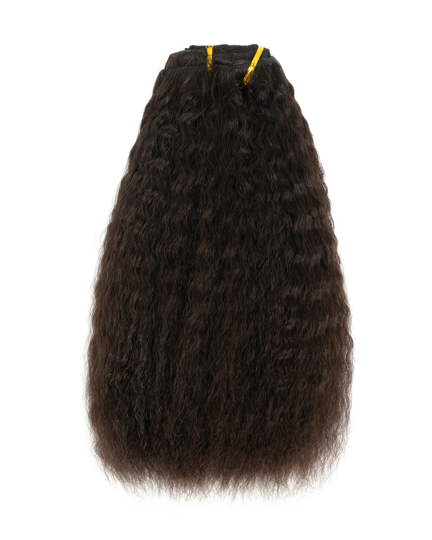 kinky straight human weft hair bundle