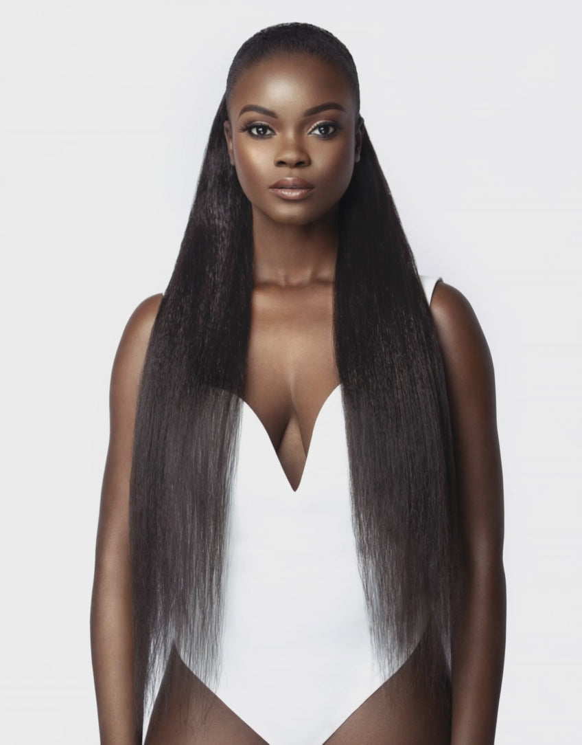 Kinky Straight Yaki Drawstring Ponytail