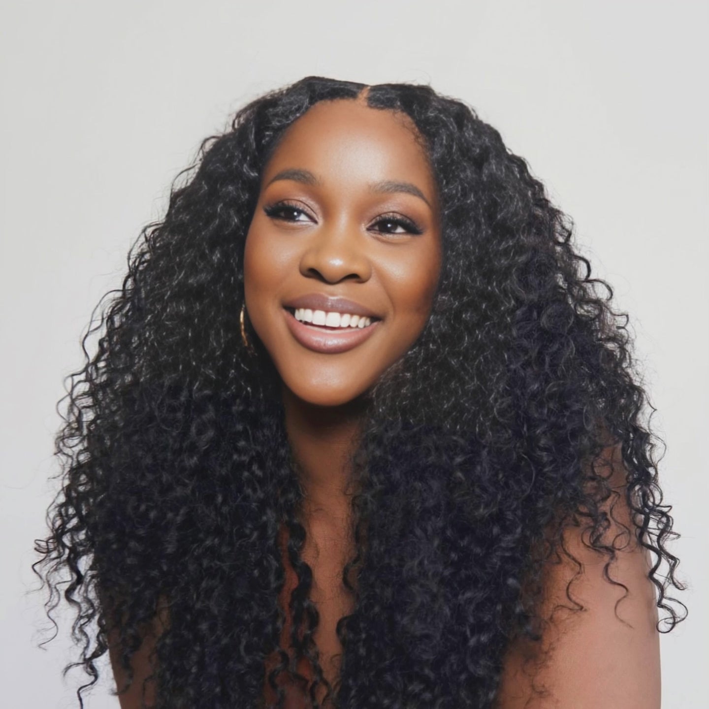 Brazilian Curly Wavy U/V-Part Wig