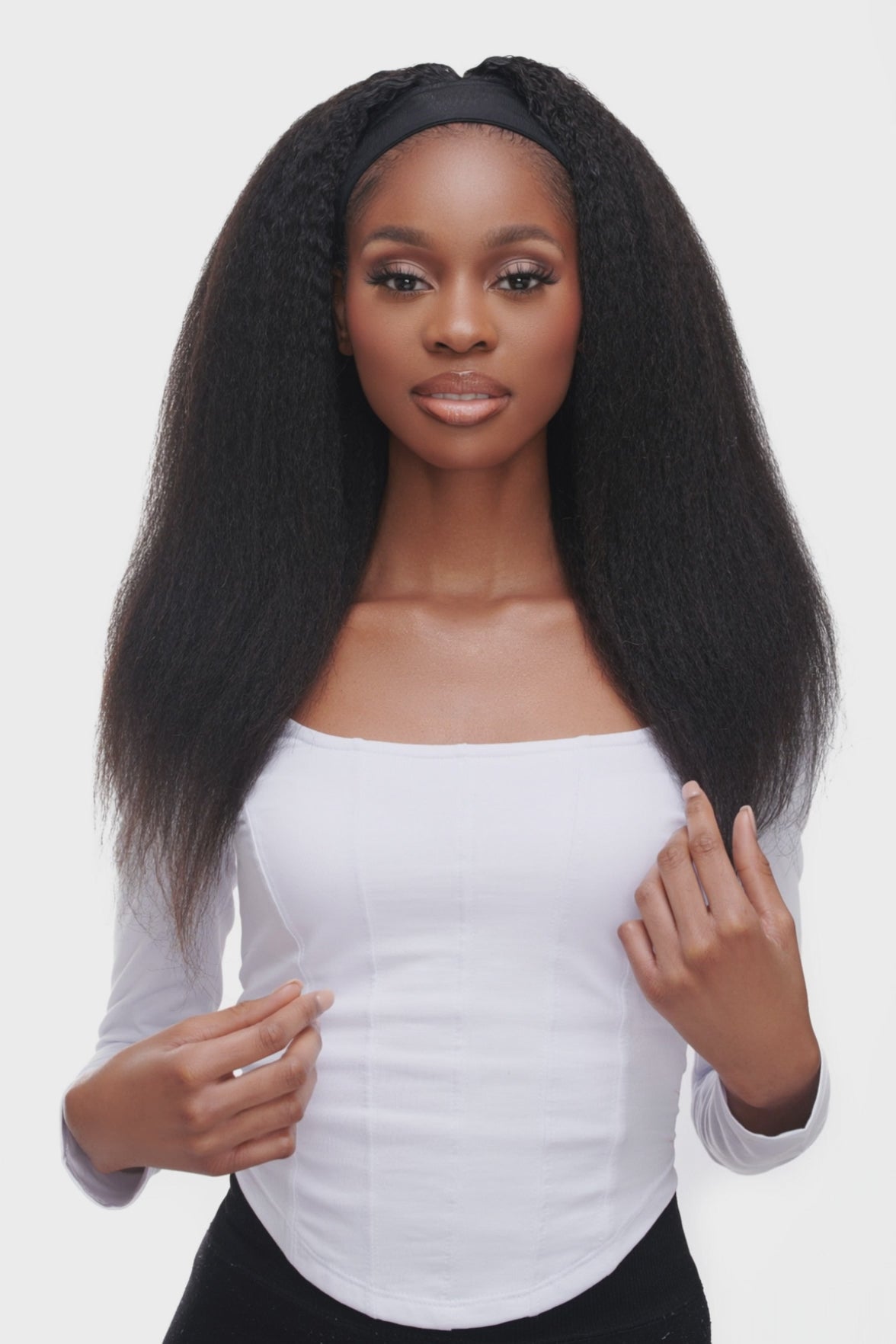 Kinky Straight Yaki Headband Wig