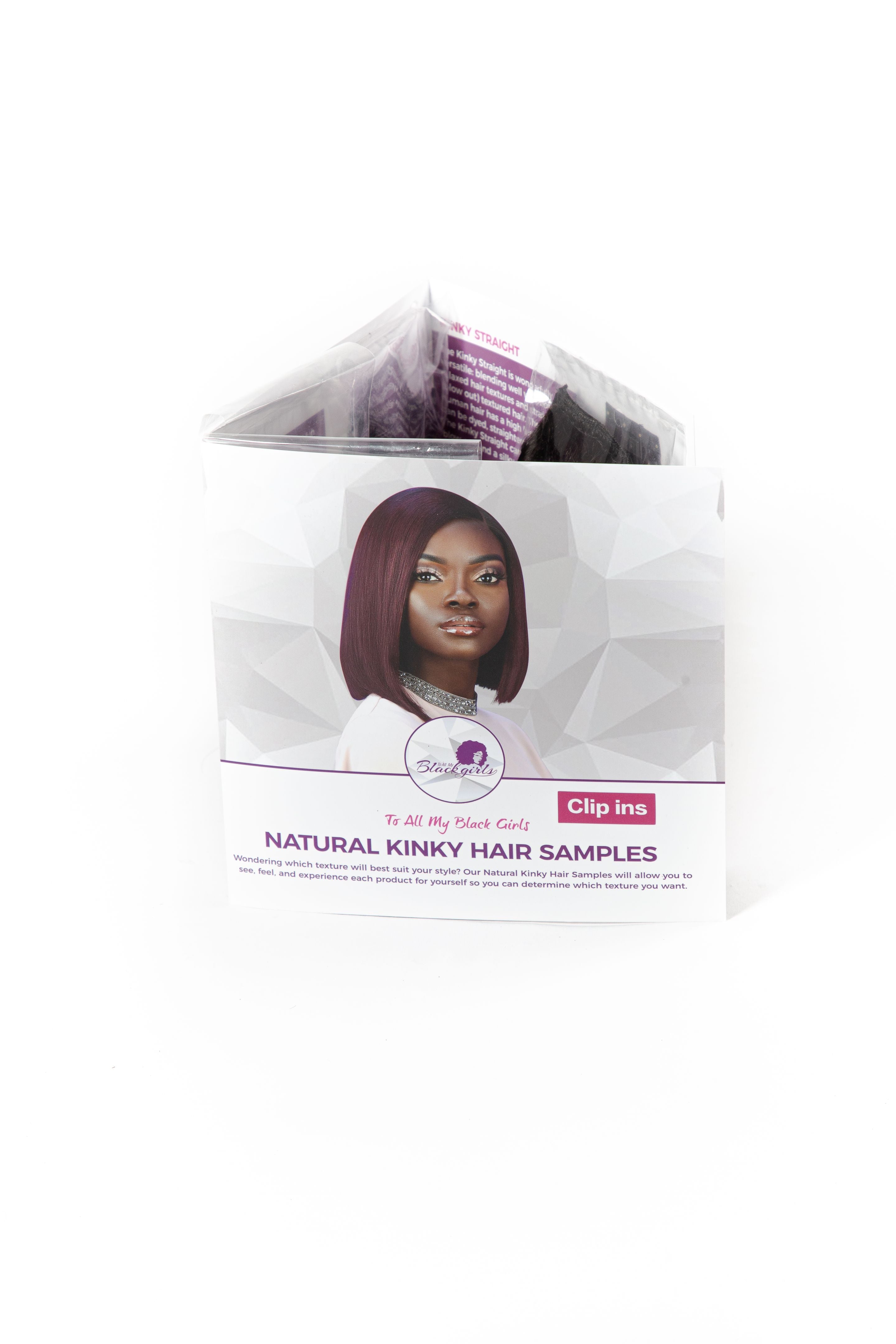 Natural Hair Extensions Samples (x4) Curly Coarse Yaki & Wavy
