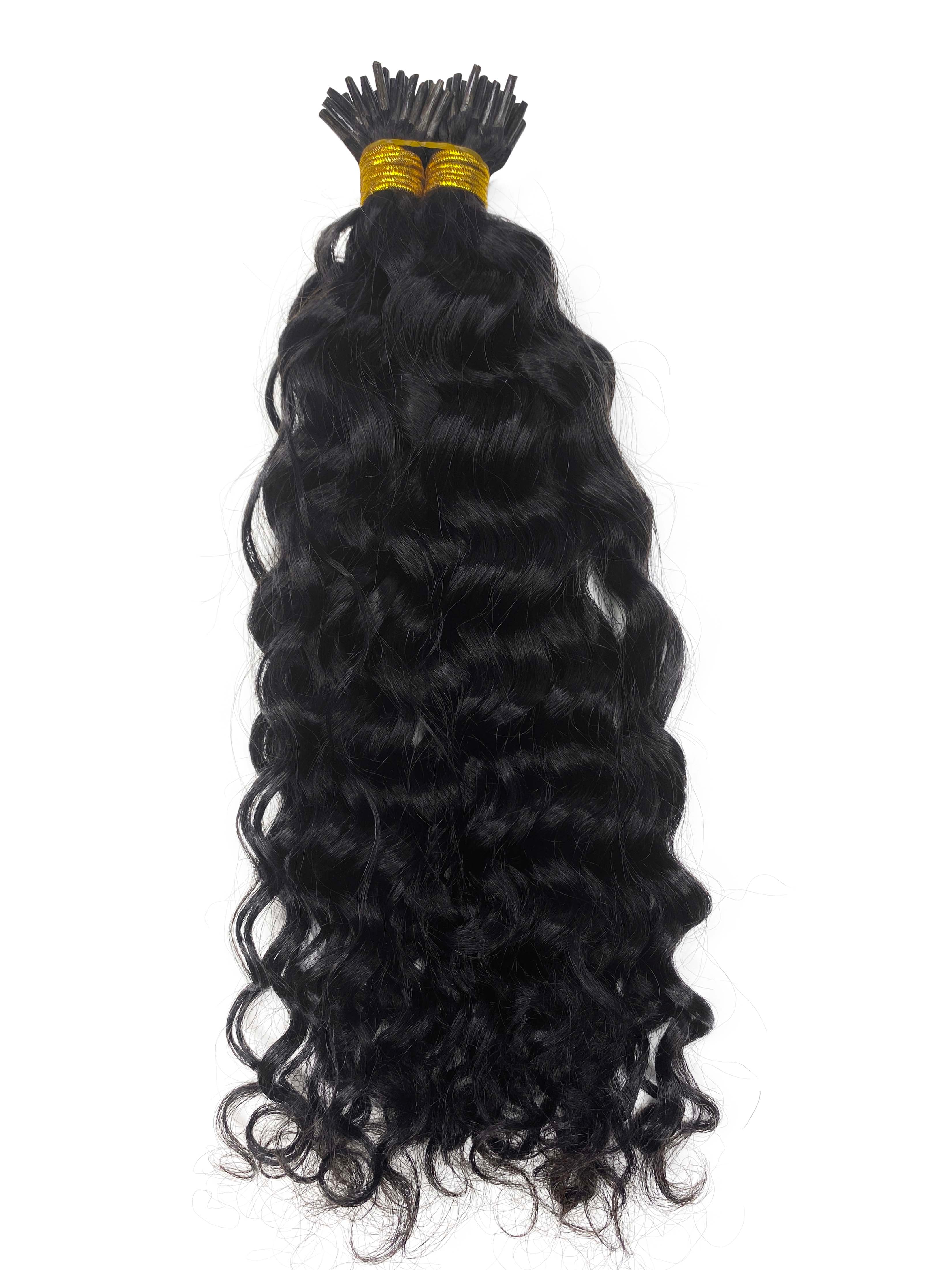Curly Microlinks (I-tip) Hair Extensions- Natural Kinky, Curly, Coily, Coarse, Yaki & Afro