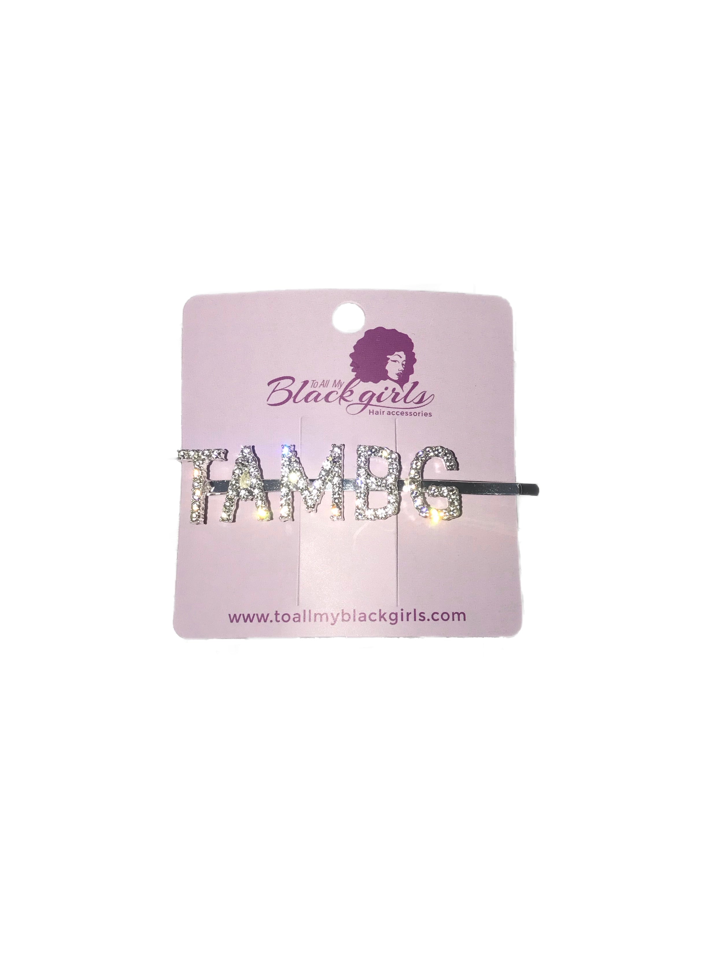 Word/Slogan Hair Clip Diamante Rhinestone Bobby Pin (Non-Toxic Bling)