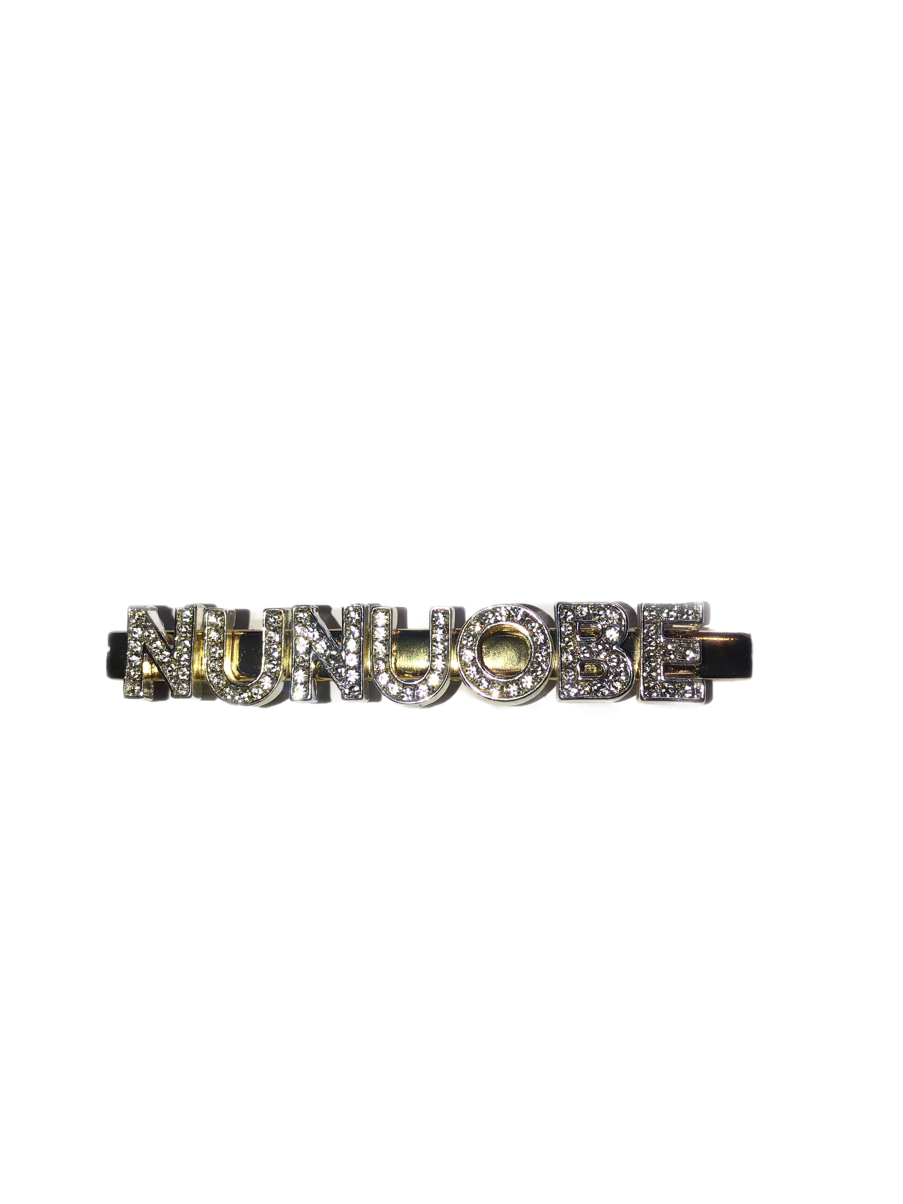 Word/Slogan Hair Clip Diamante Rhinestone Bobby Pin (Non-Toxic Bling)