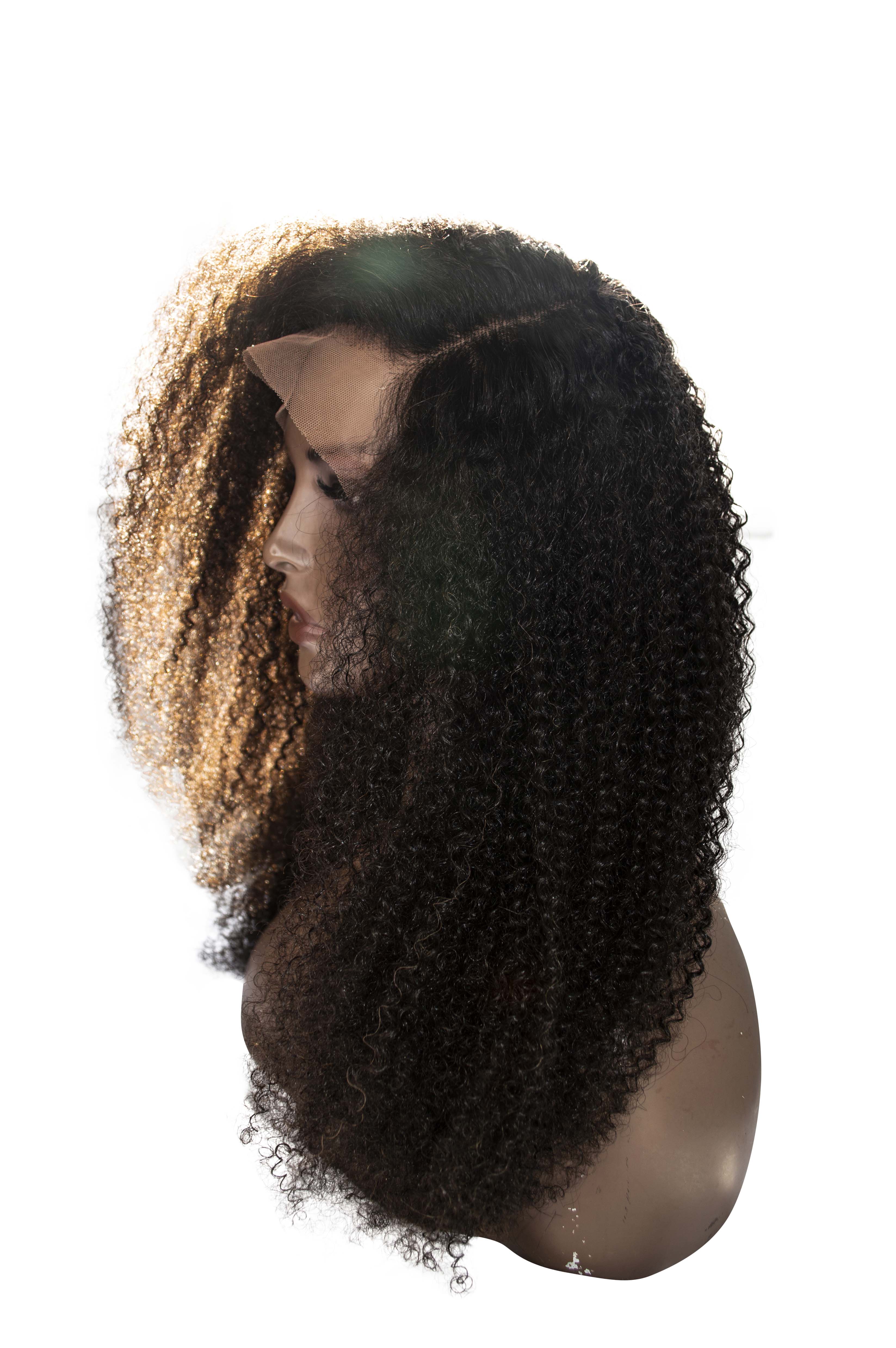 Kinky Coarse Afro Lace Front Glueless Wig 13x4/ 5x5