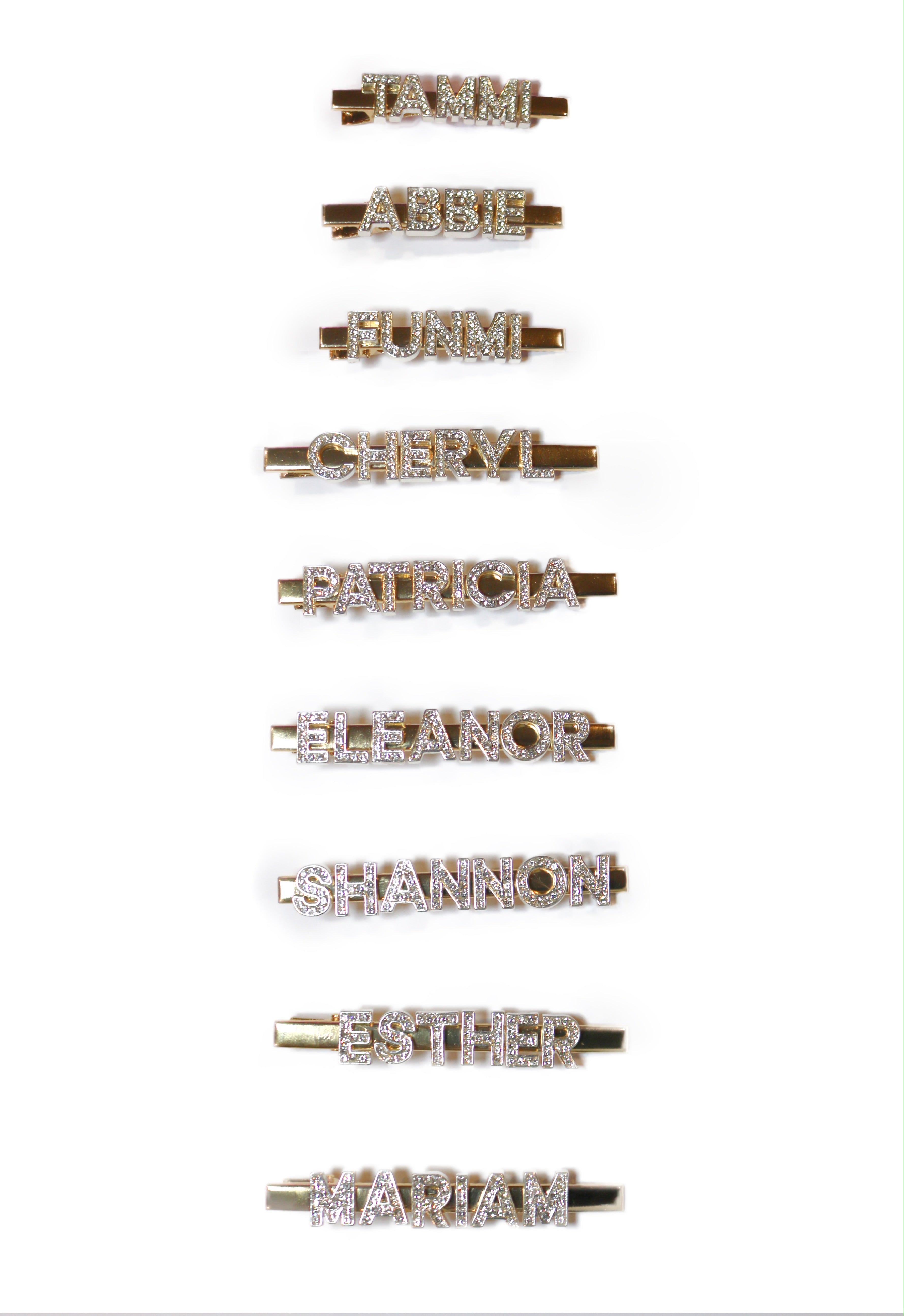 Word/Slogan Hair Clip Diamante Rhinestone Bobby Pin (Non-Toxic Bling)