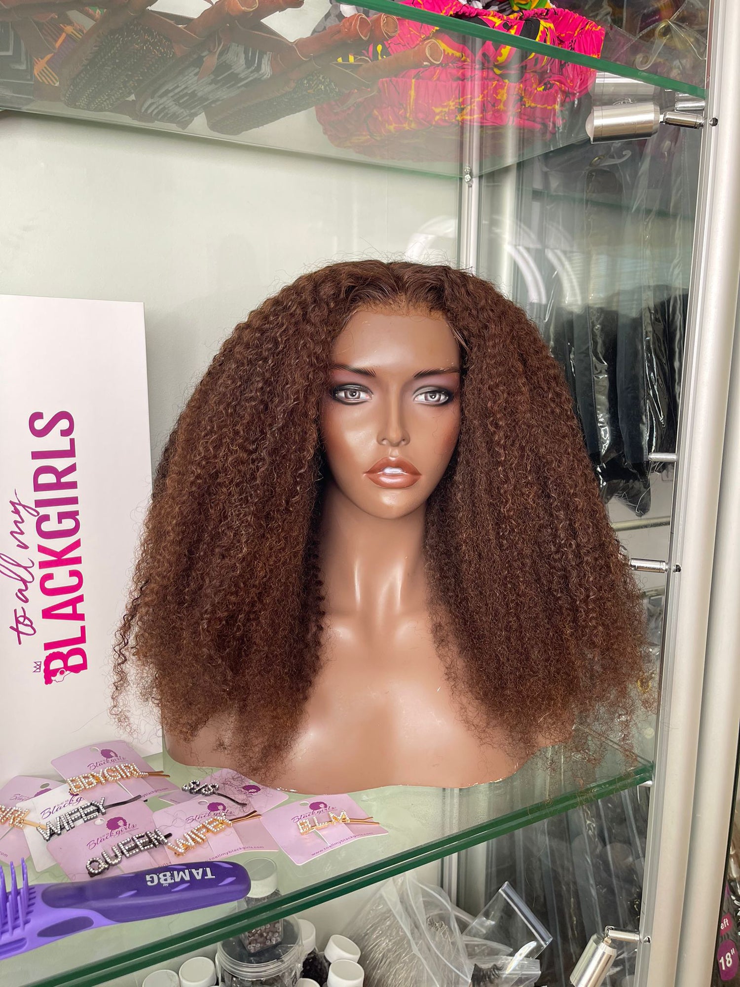 Kinky Coarse Afro Lace Front Glueless Wig 13x4/ 5x5