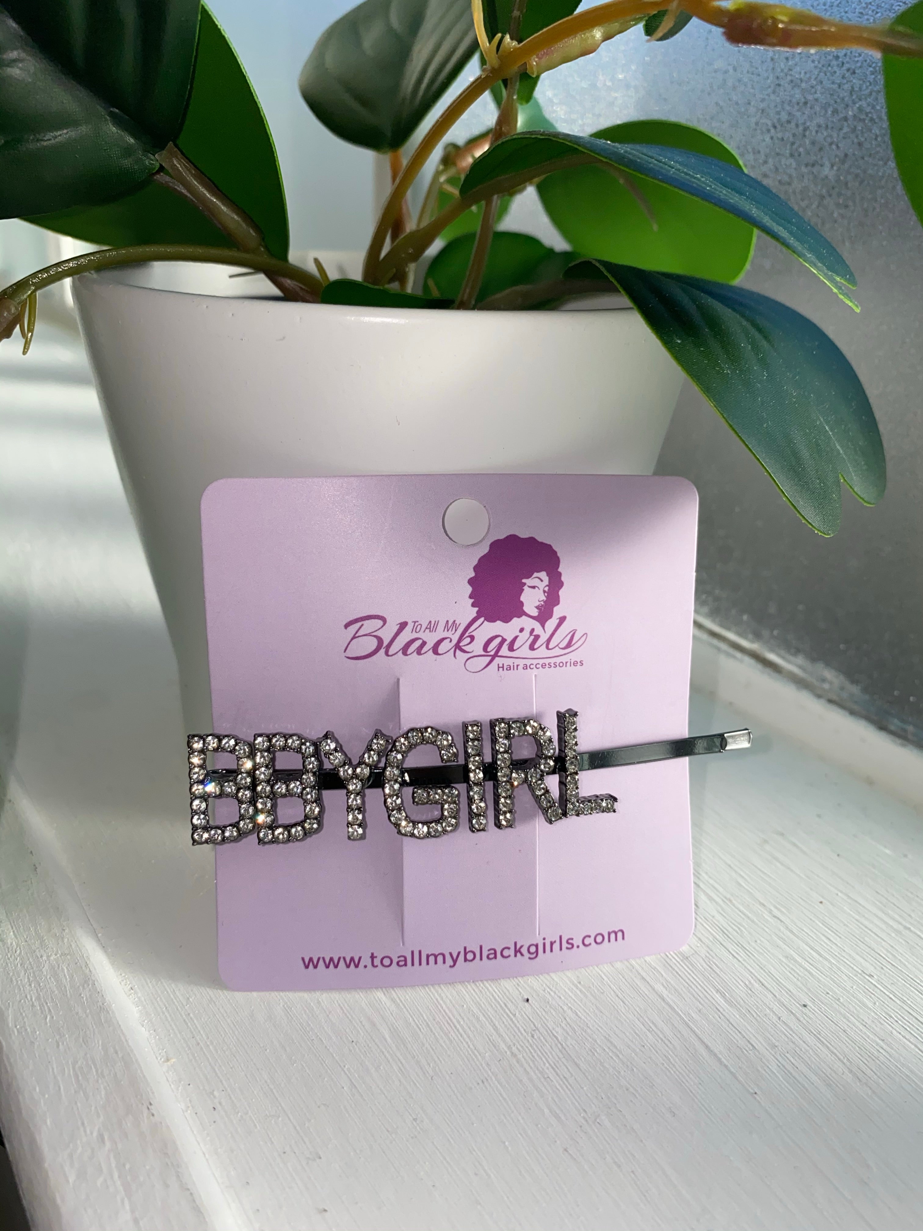 Word/Slogan Hair Clip Diamante Rhinestone Bobby Pin (Non-Toxic Bling)