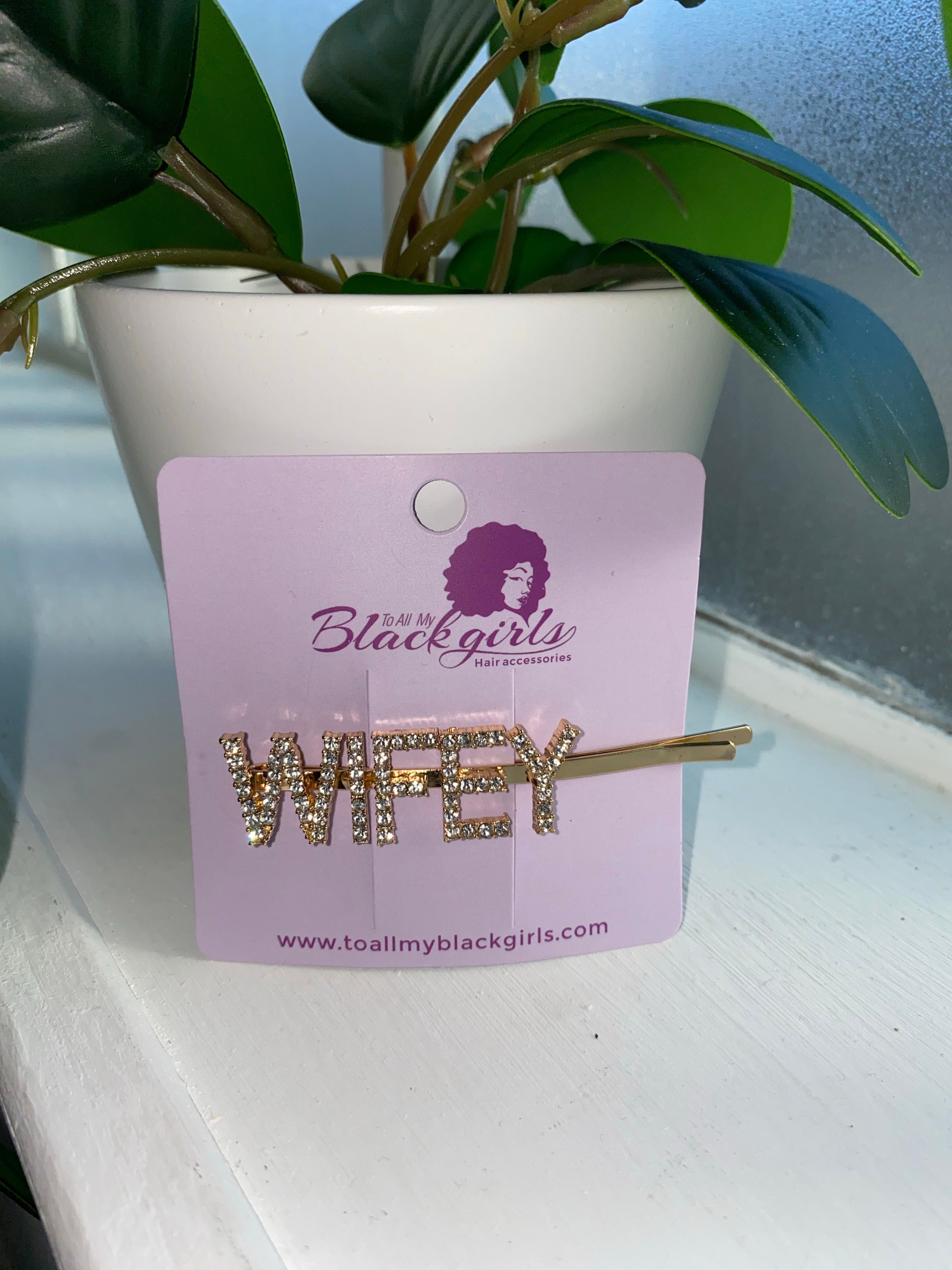 Word/Slogan Hair Clip Diamante Rhinestone Bobby Pin (Non-Toxic Bling)