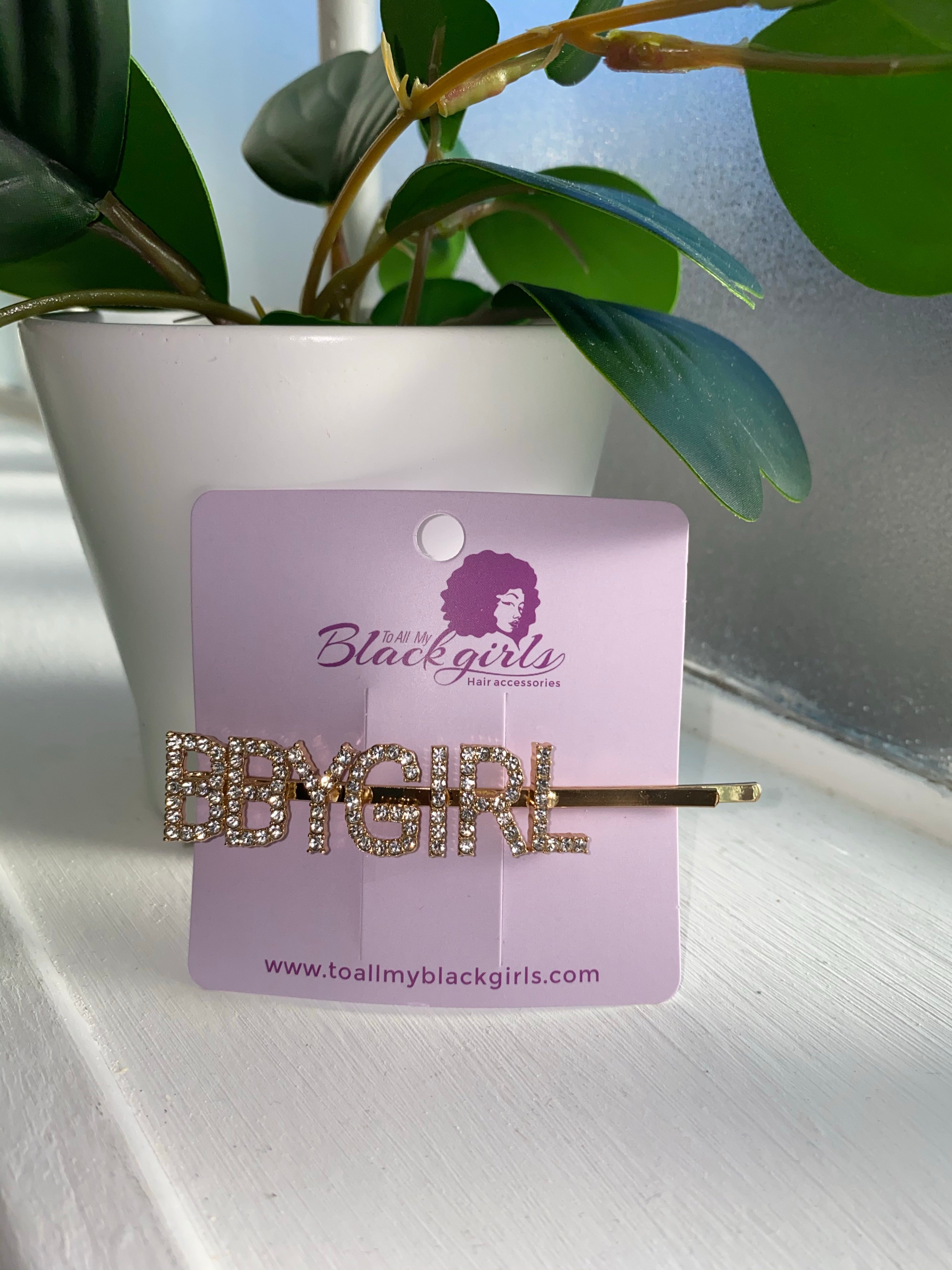 Word/Slogan Hair Clip Diamante Rhinestone Bobby Pin (Non-Toxic Bling)