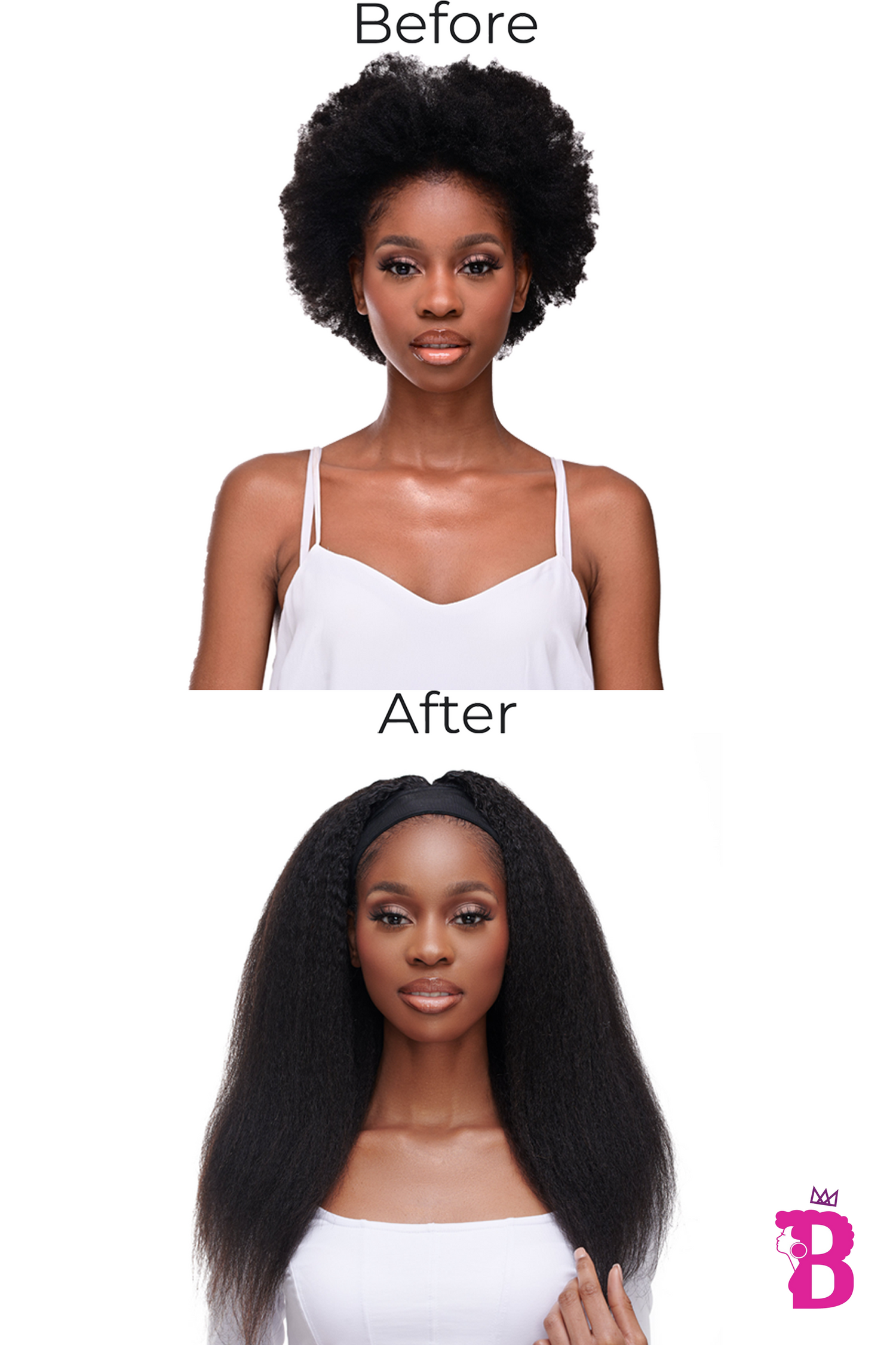 Kinky Straight Yaki Headband Wig