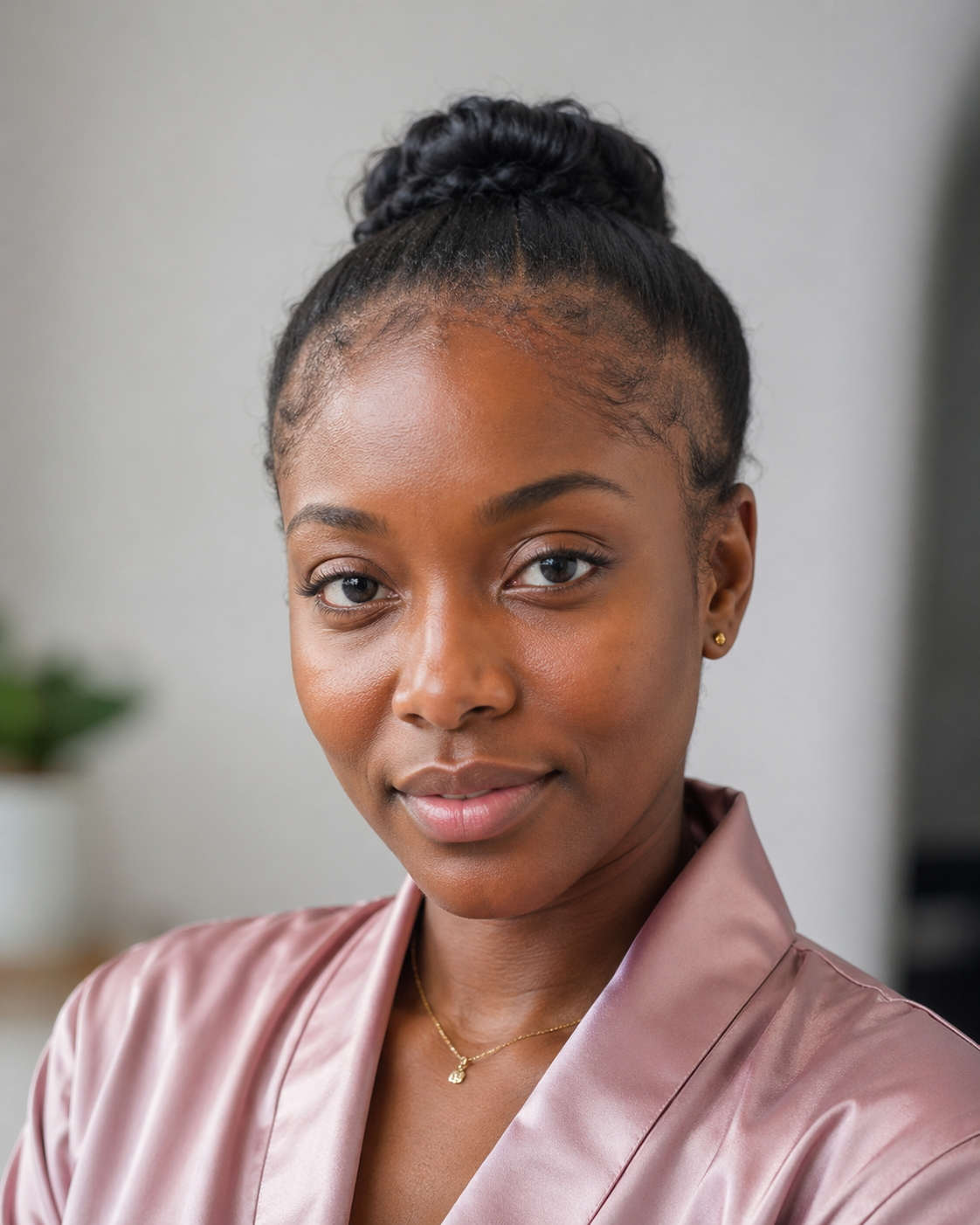 a black woman with alopecia