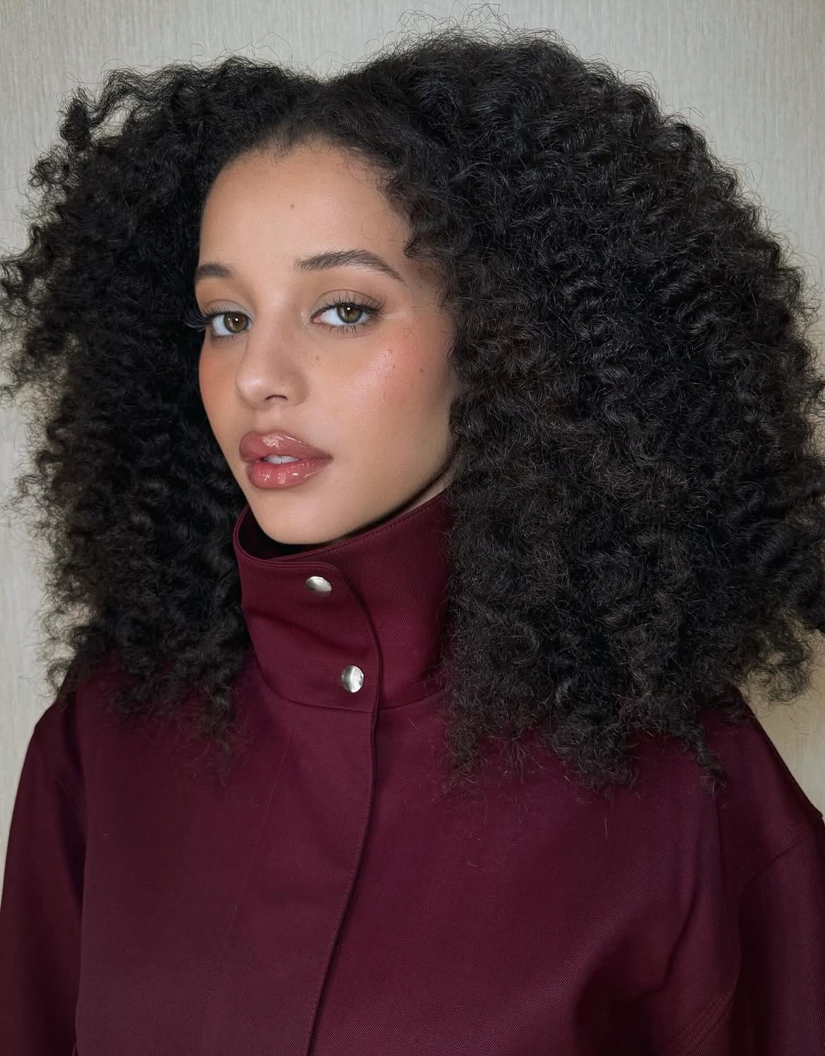 Natural hair twist out with clip-ins