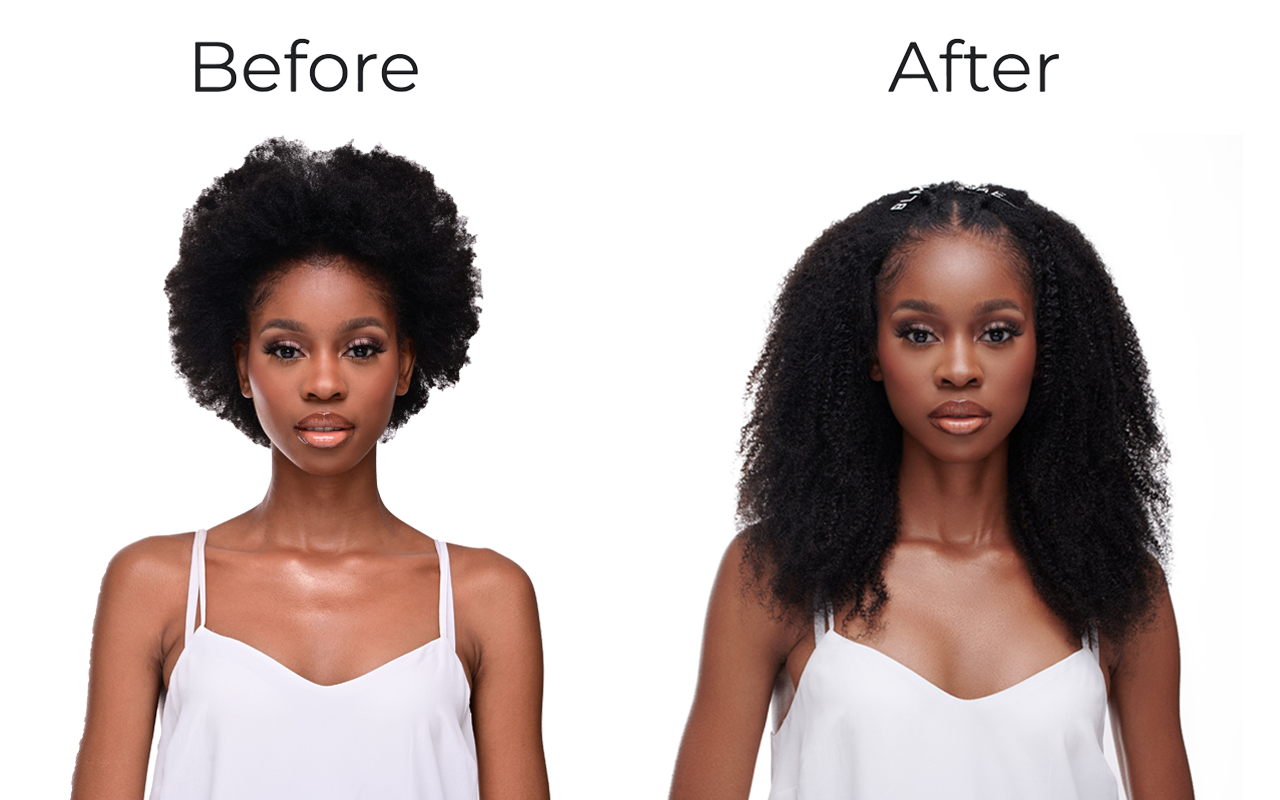 African curly hair extensions Clearance
