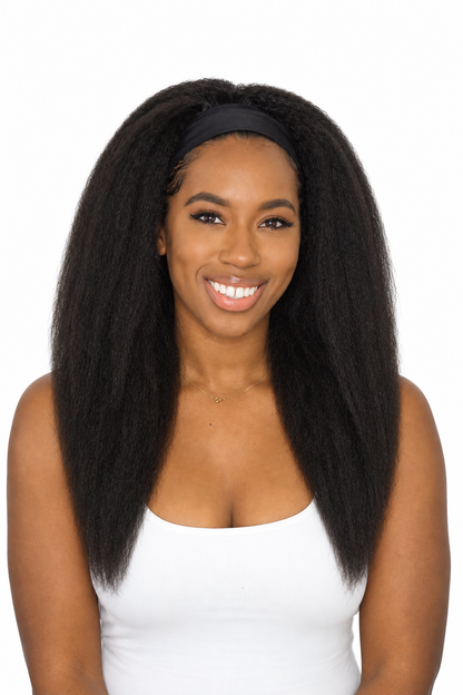 Kinky Straight Yaki Headband Wig