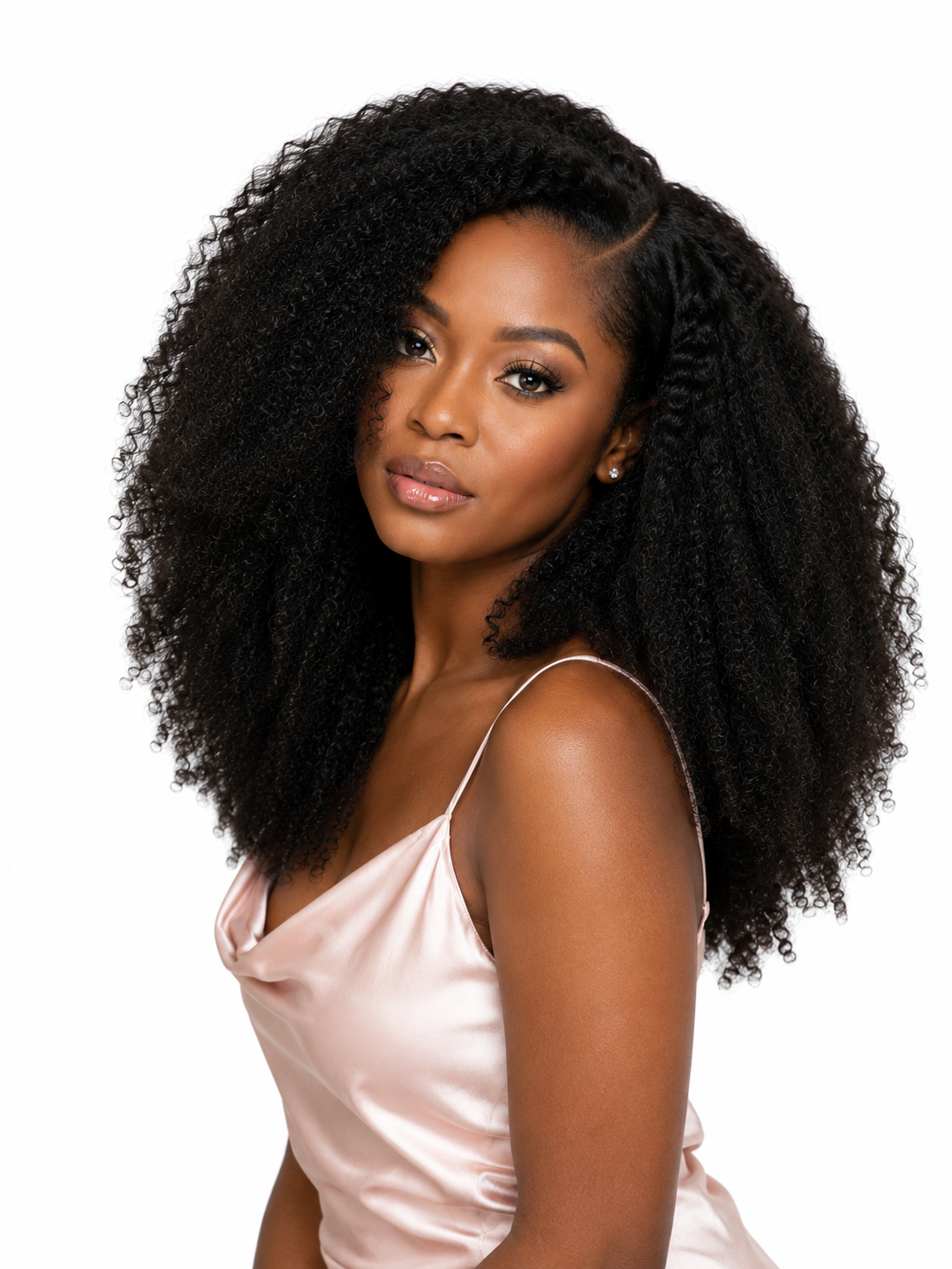 Kinky Coarse Afro Lace Front Glueless Wig 13x4/ 5x5