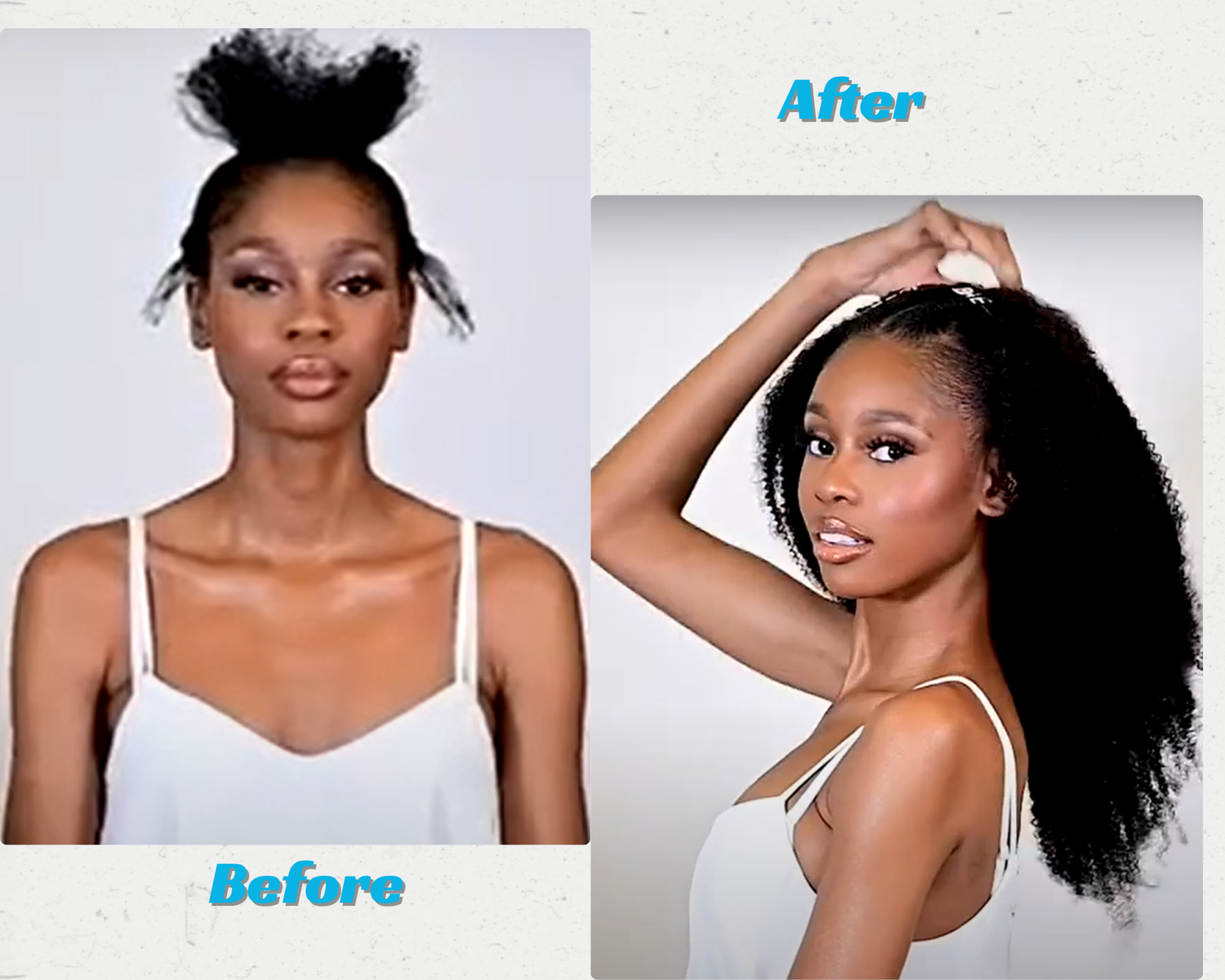 U-Part Wig before after