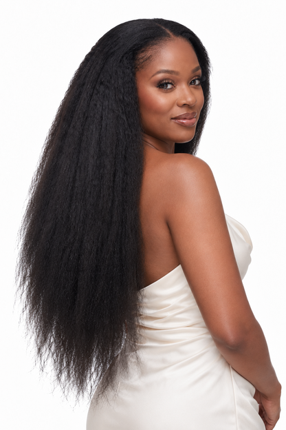 Kinky Straight Yaki U/V-Part Wig