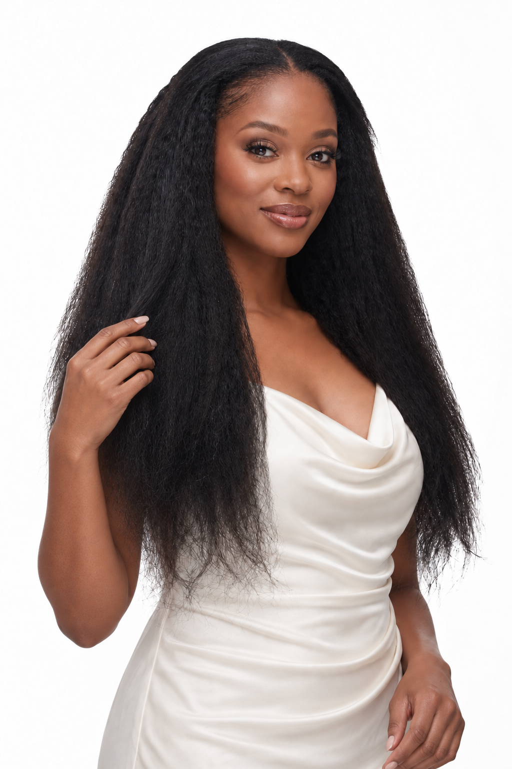 Kinky Straight Yaki U/V-Part Wig