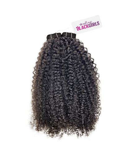 Curly Tape-In Hair Extensions – Natural Kinky, Afro, Coily, Yaki Textures