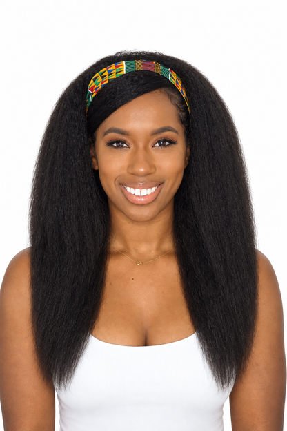 Kinky Straight Yaki Headband Wig