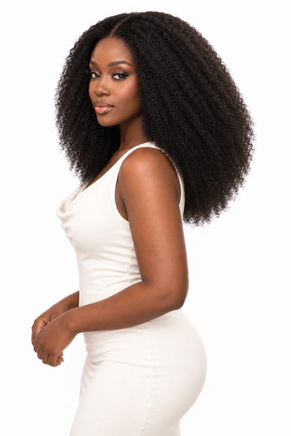 Kinky Coarse Afro Lace Front Glueless Wig 13x4/ 5x5