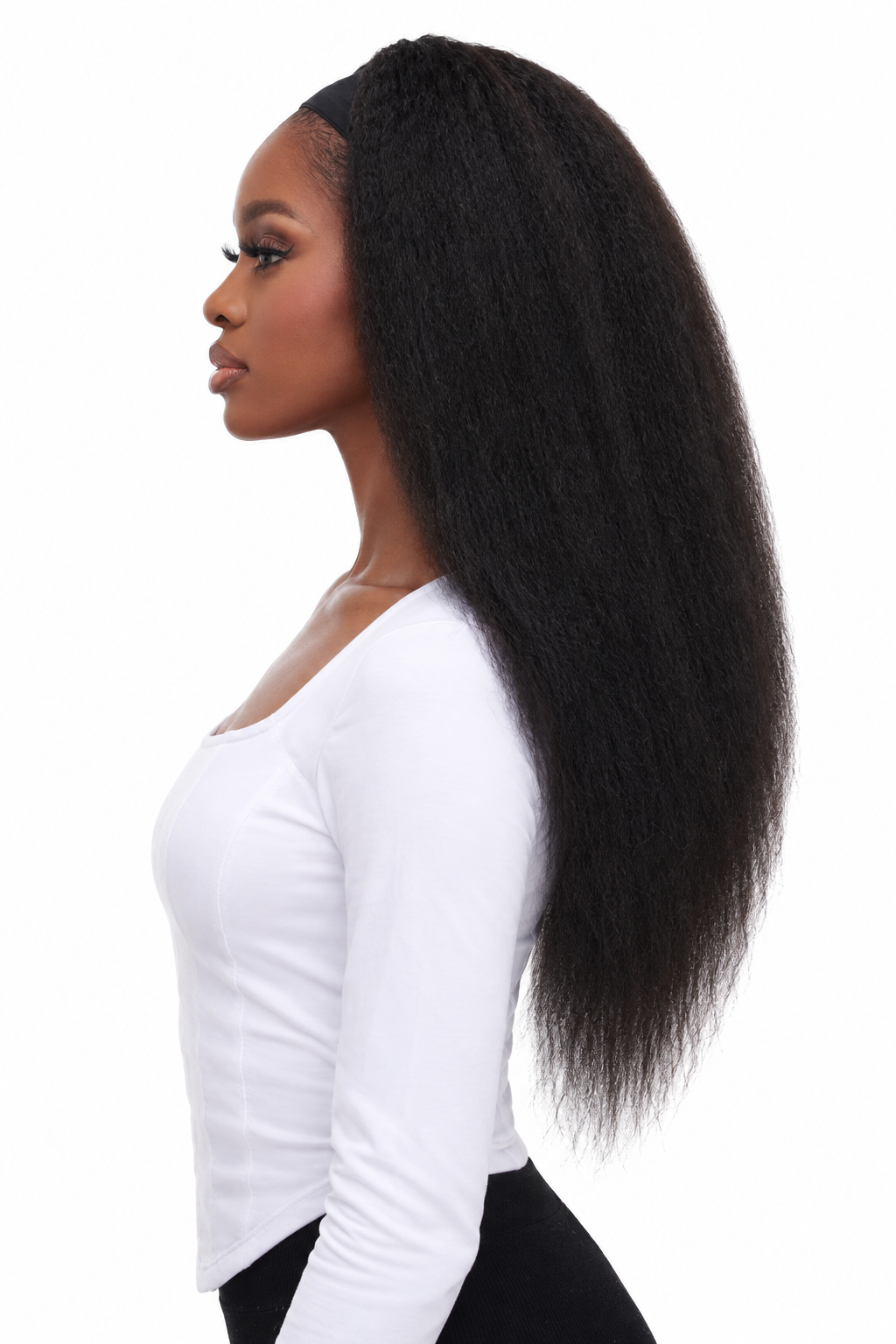 Kinky Straight Yaki Headband Wig