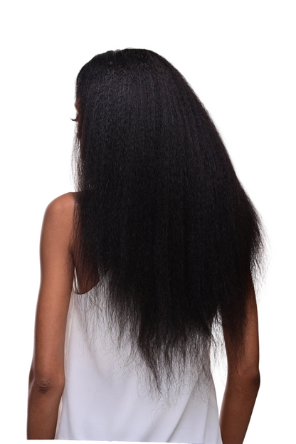 Kinky Straight Yaki U/V-Part Wig