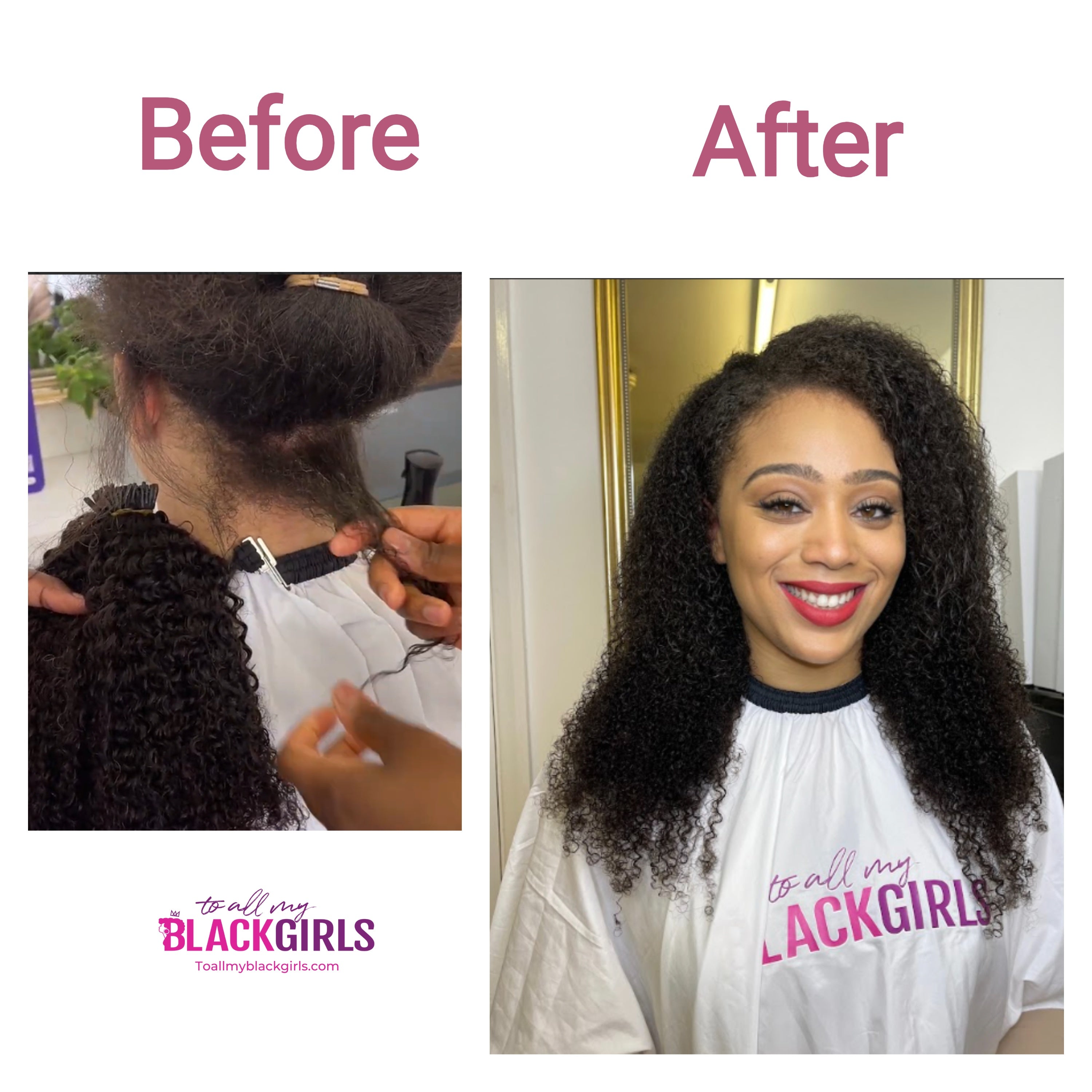 Curly Microlinks (I-tip) Extensions- Kinky Curly Straight Coarse Afro