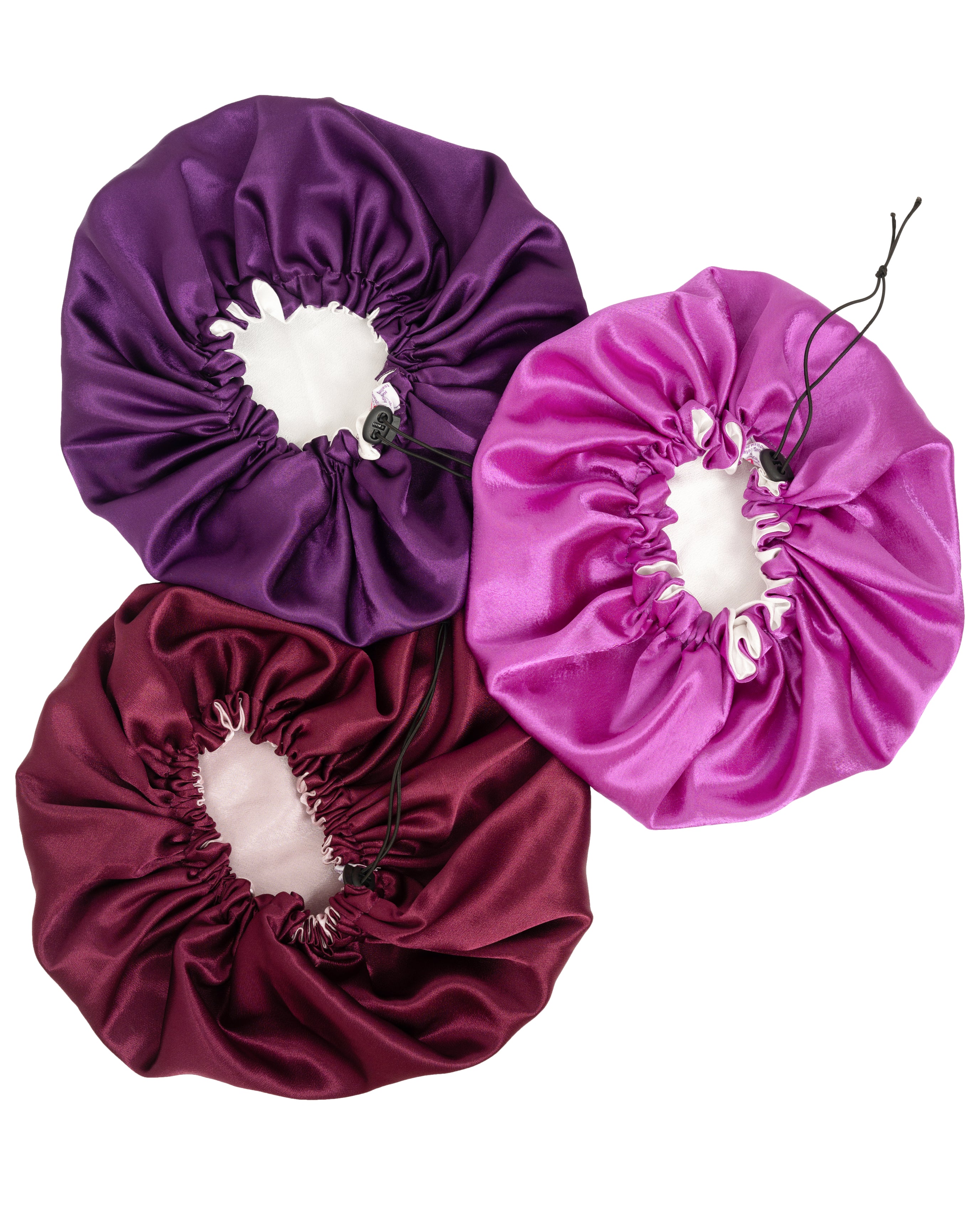 Double-sided High quality Adjustable Satin Bonnet &amp; Scrunchies