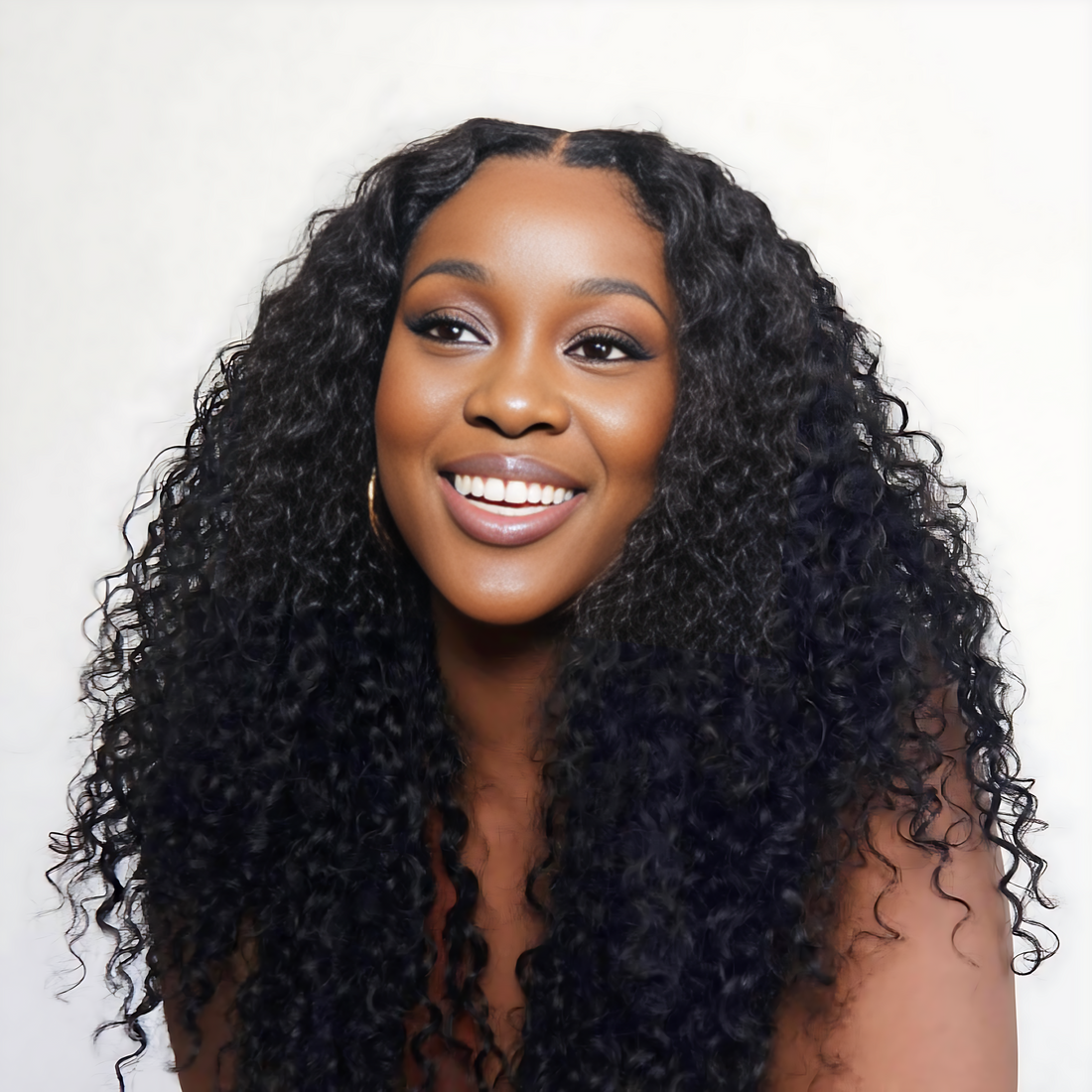 Brazilian Curly Wavy U/V-Part Wig