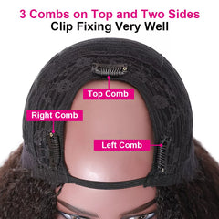Brazilian Curly Wavy U/V-Part Wig