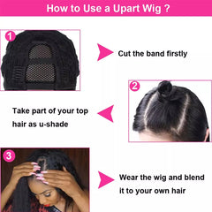 Brazilian Curly Wavy U/V-Part Wig