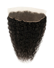 Brazilian curly human hair lace frontal with 13x4 lace