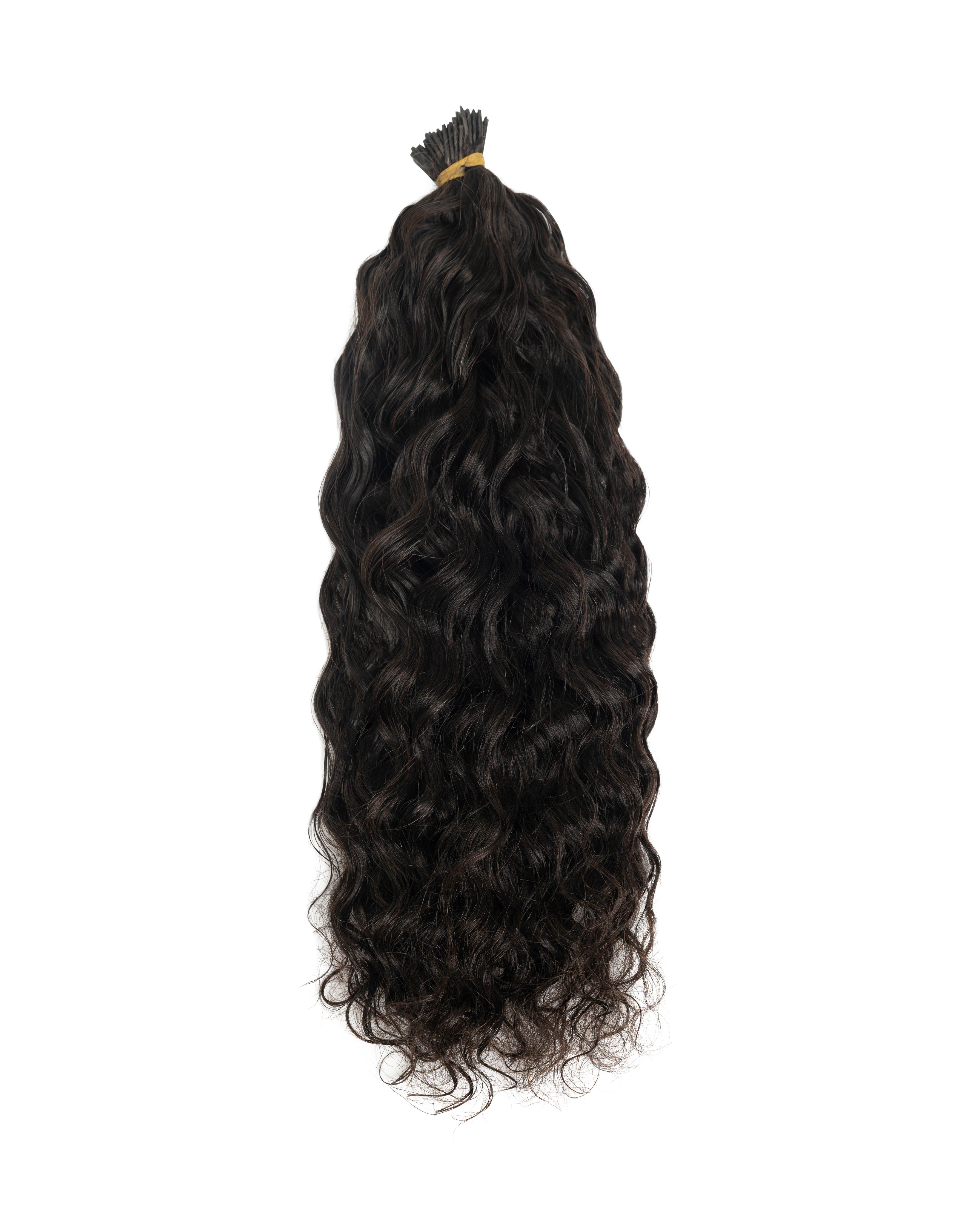 Curly Microlinks (I-tip) Hair Extensions- Natural Kinky, Curly, Coily, Coarse, Yaki &amp; Afro