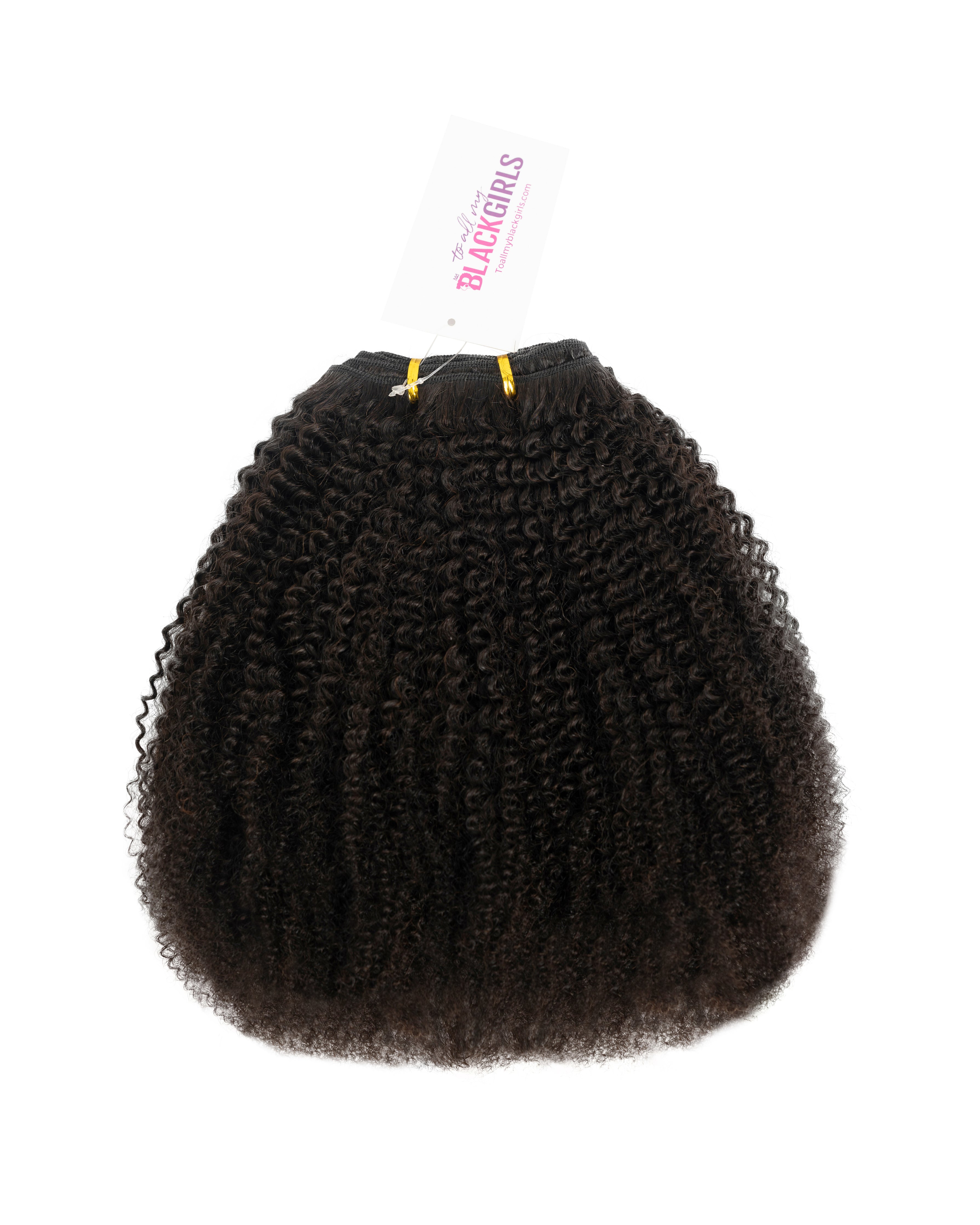 kinky coarse afro weft human hair bundle