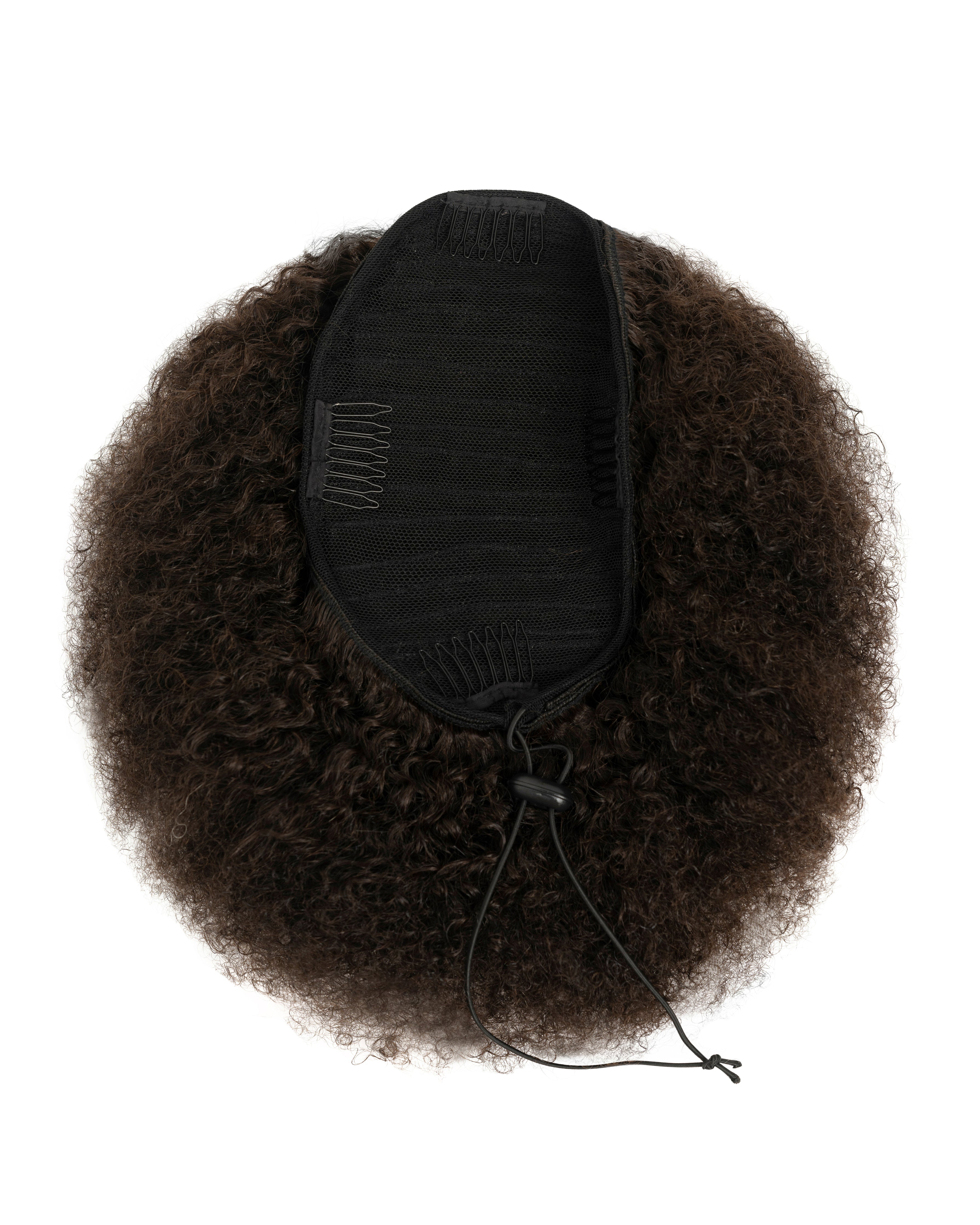 kinky curly drawstring ponytail extension for natural hair