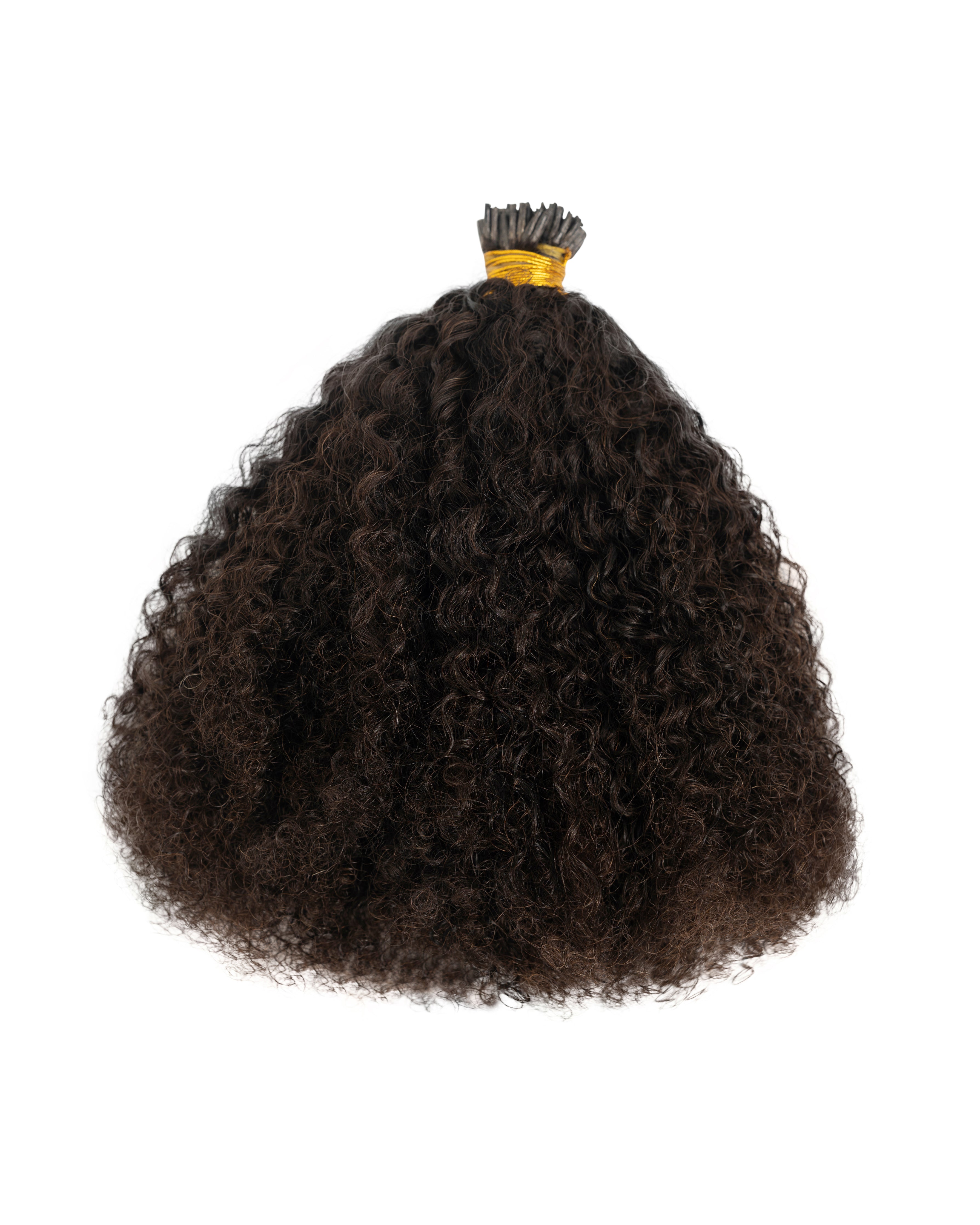 Curly Microlinks (I-tip) Hair Extensions- Natural Kinky, Curly, Coily, Coarse, Yaki &amp; Afro