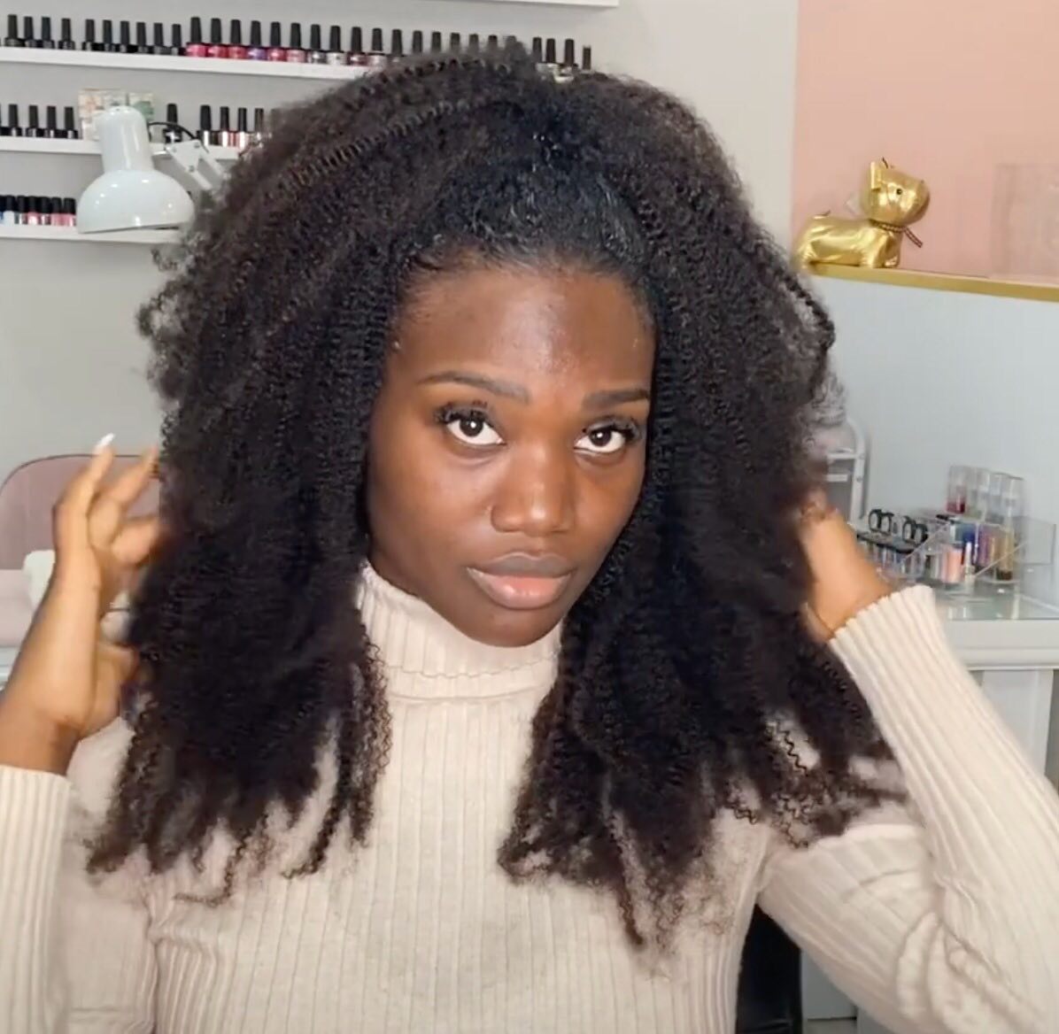 Curly Microlinks (I-tip) Hair Extensions- Natural Kinky, Curly, Coily, Coarse, Yaki &amp; Afro