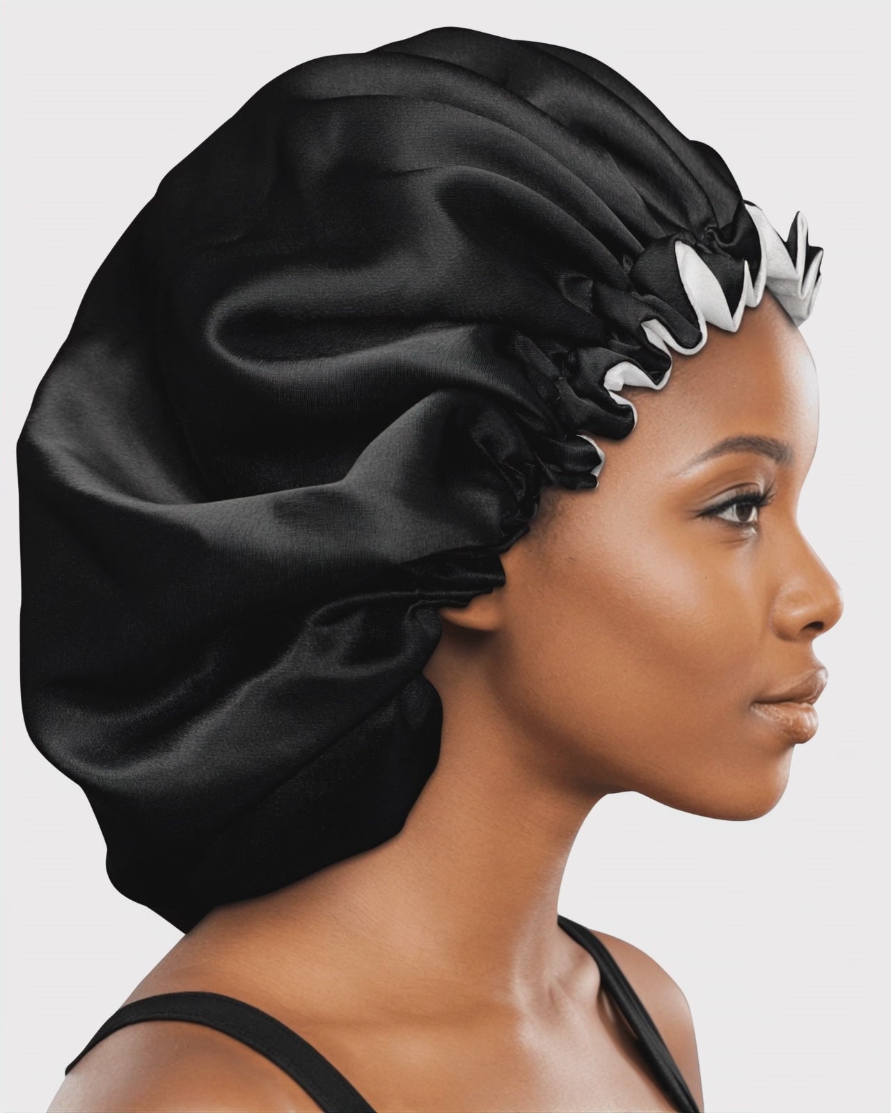 Double-sided High quality Adjustable Satin Bonnet &amp; Scrunchies