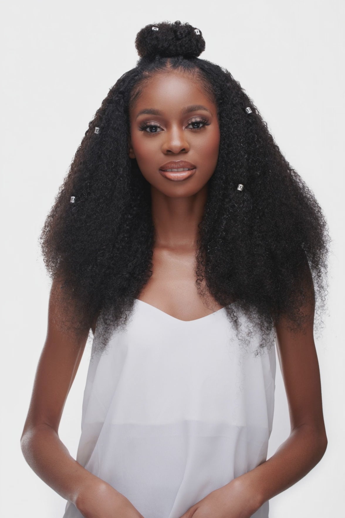 Kinky Curls Curly U/V-Part Wig